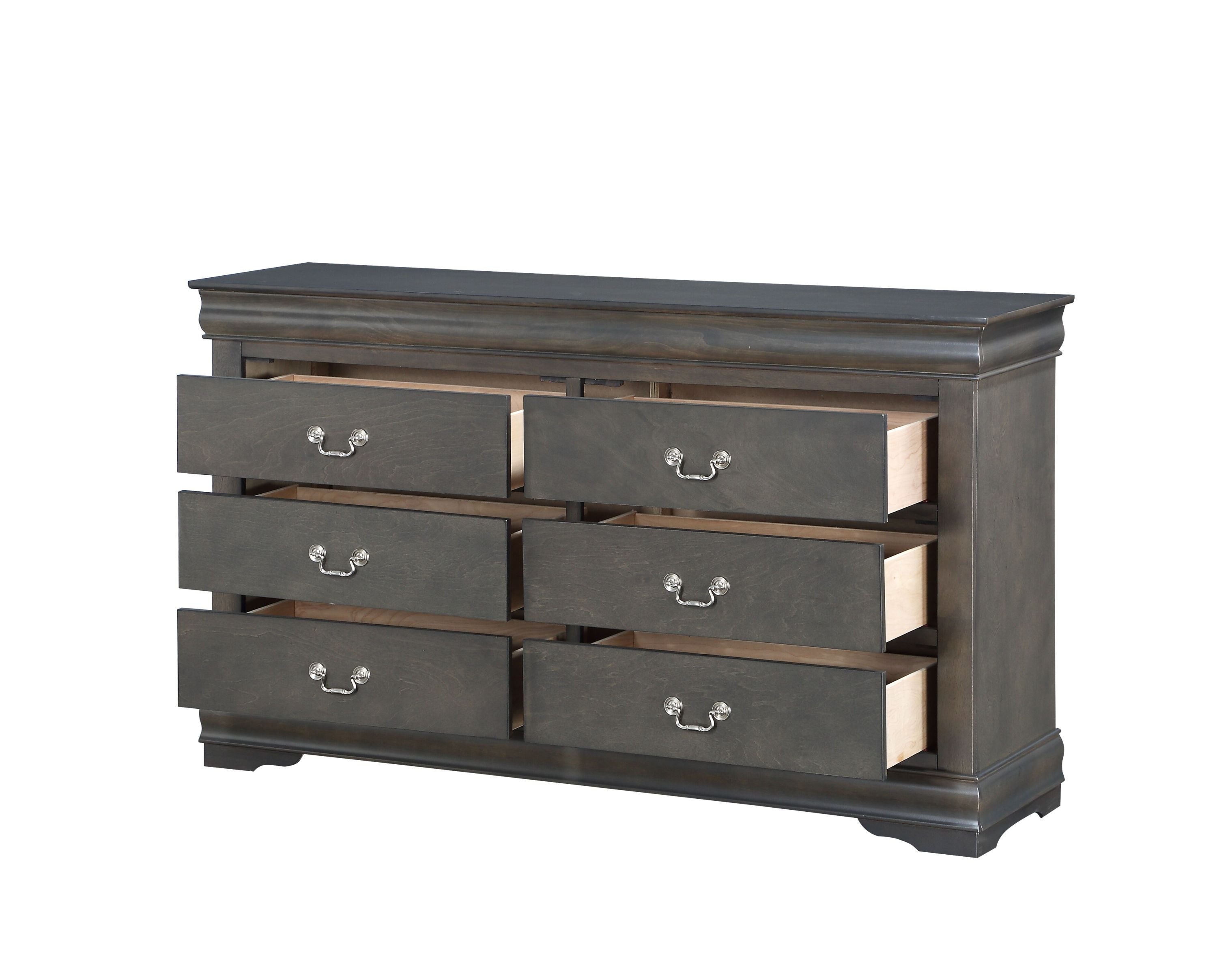 Louis Philippe Dark Gray Dresser