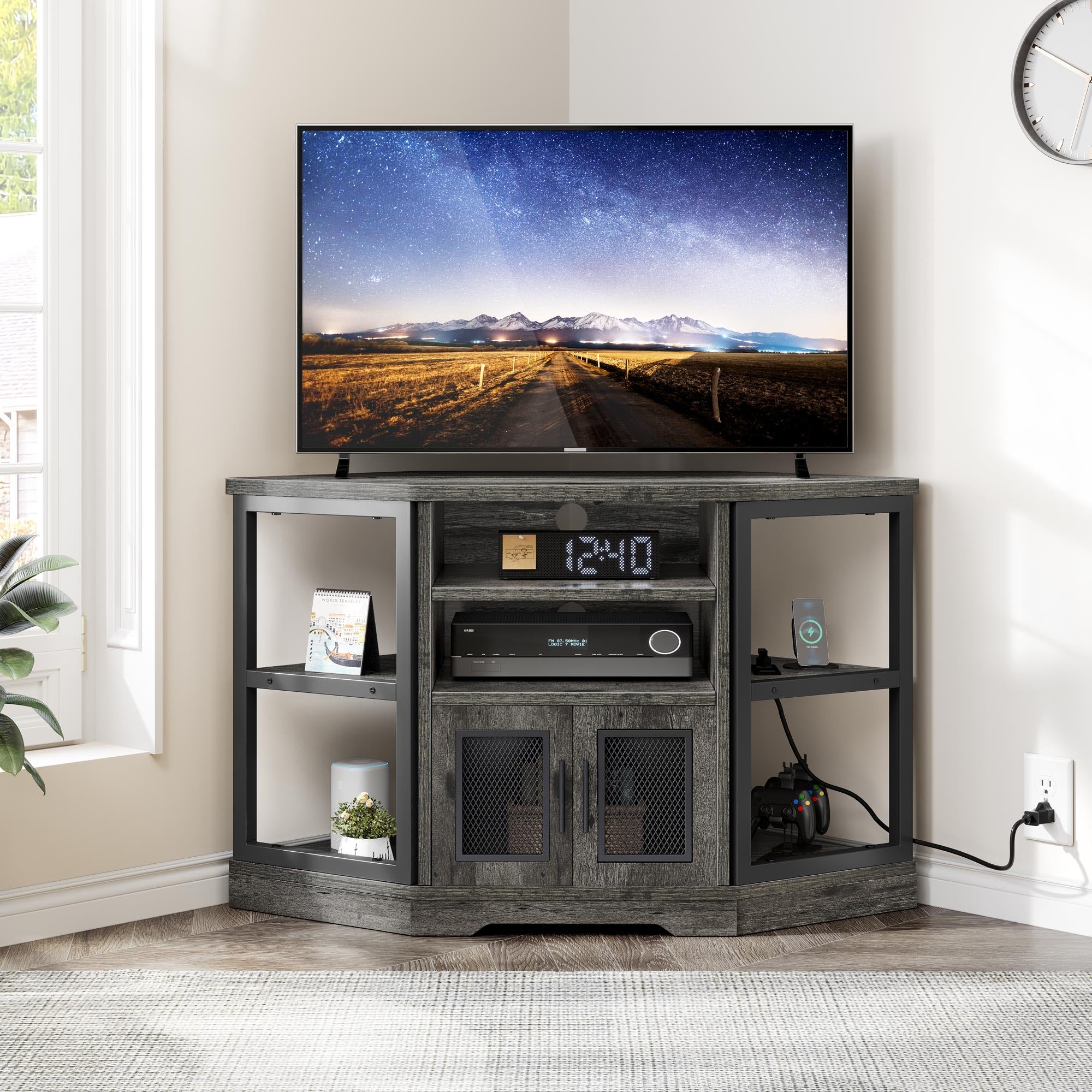 Corner TV Stand with Entertainment Center