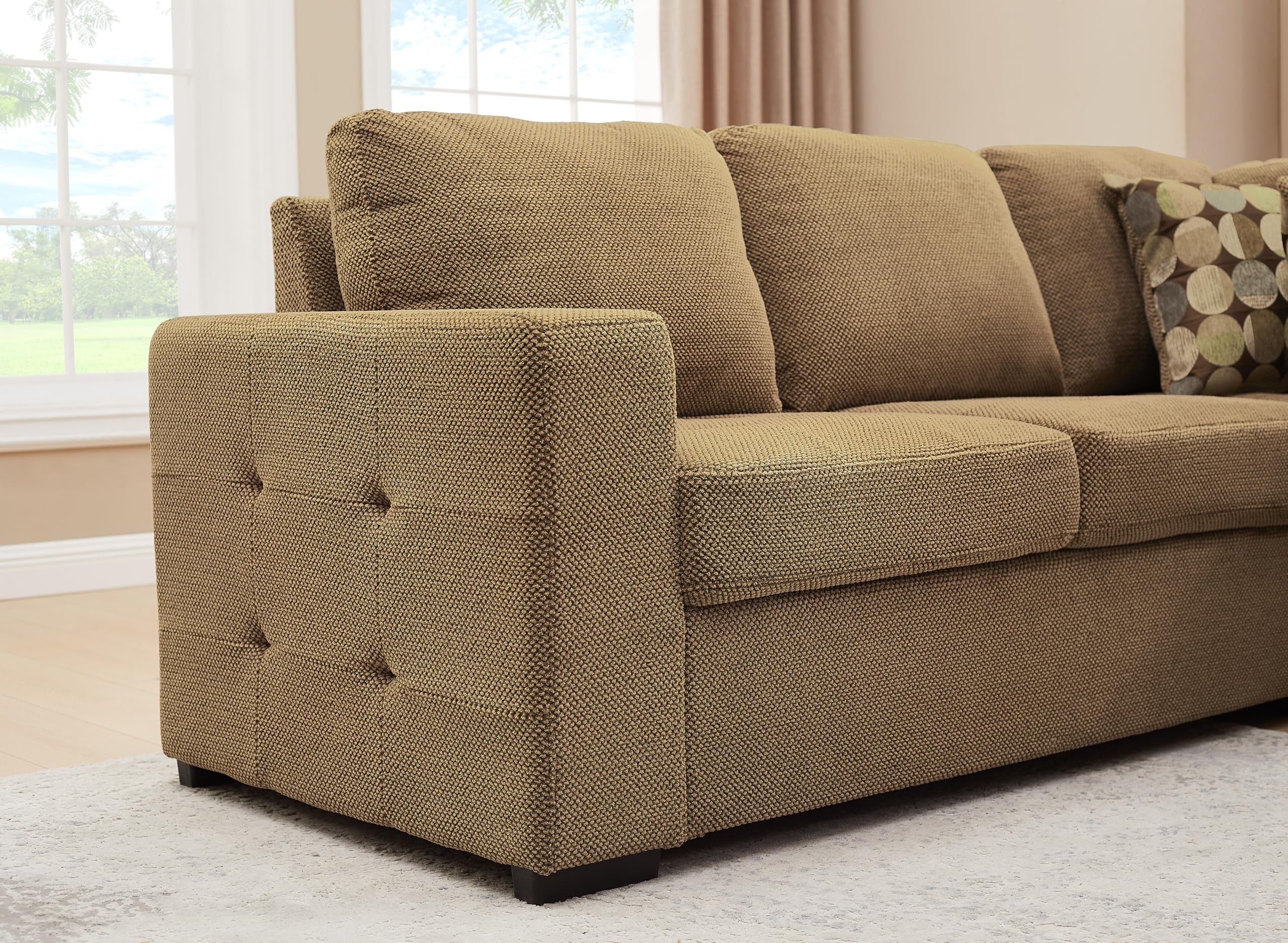 Oversized Sectional Couch with Pull Out Bed