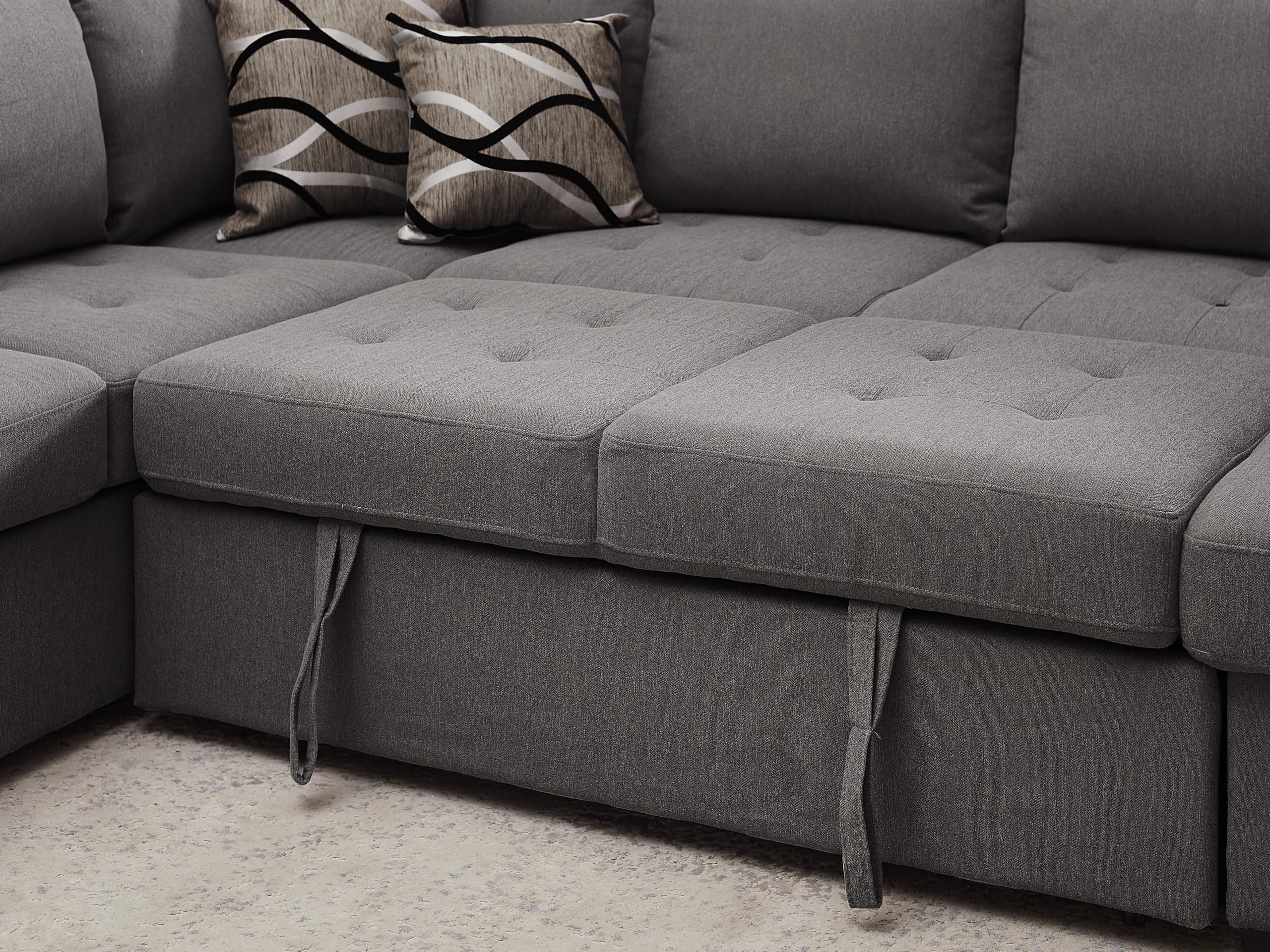 Oversized Sectional Couch with Pull Out Bed