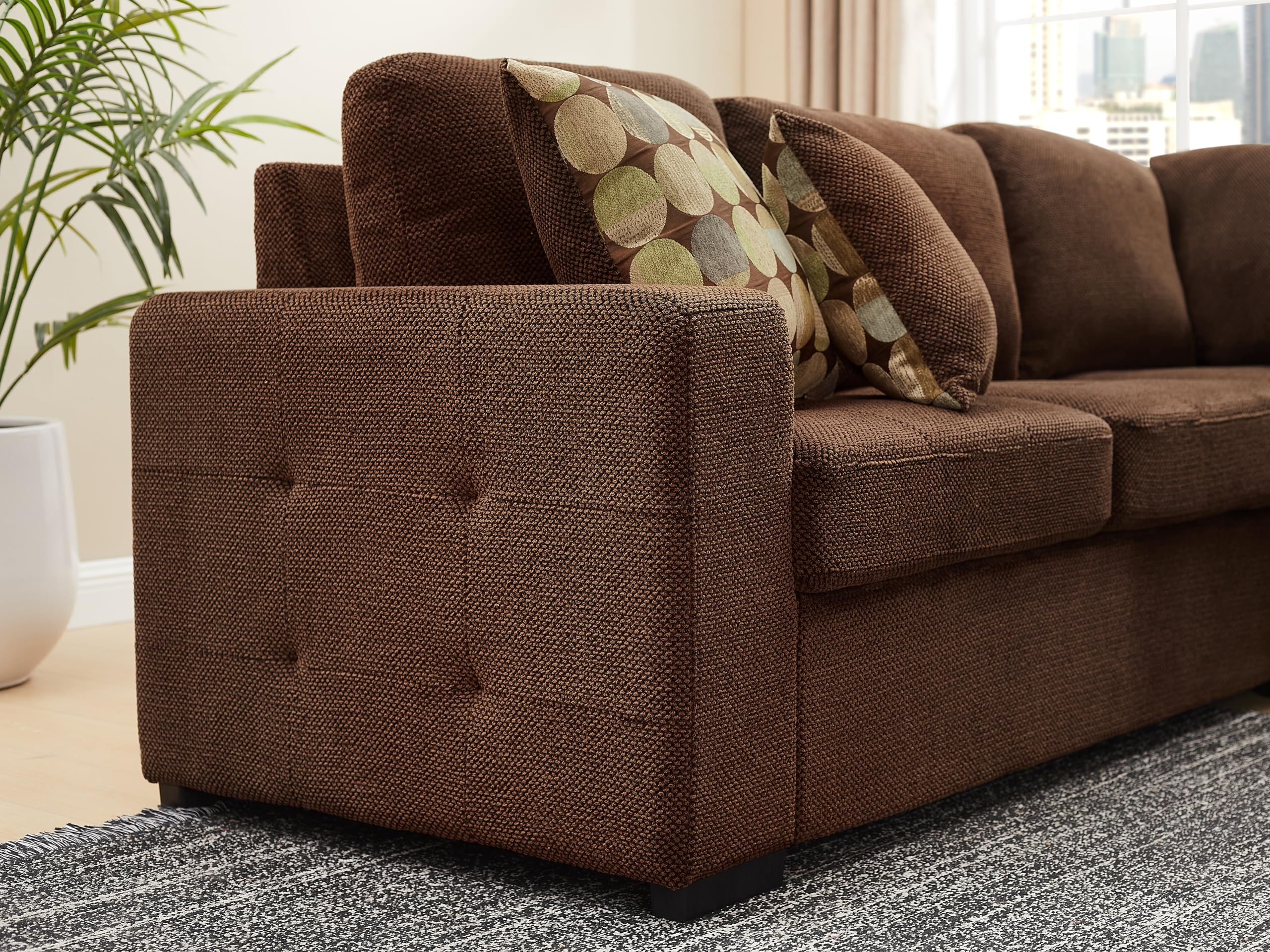 Oversized Sectional Couch with Pull Out Bed