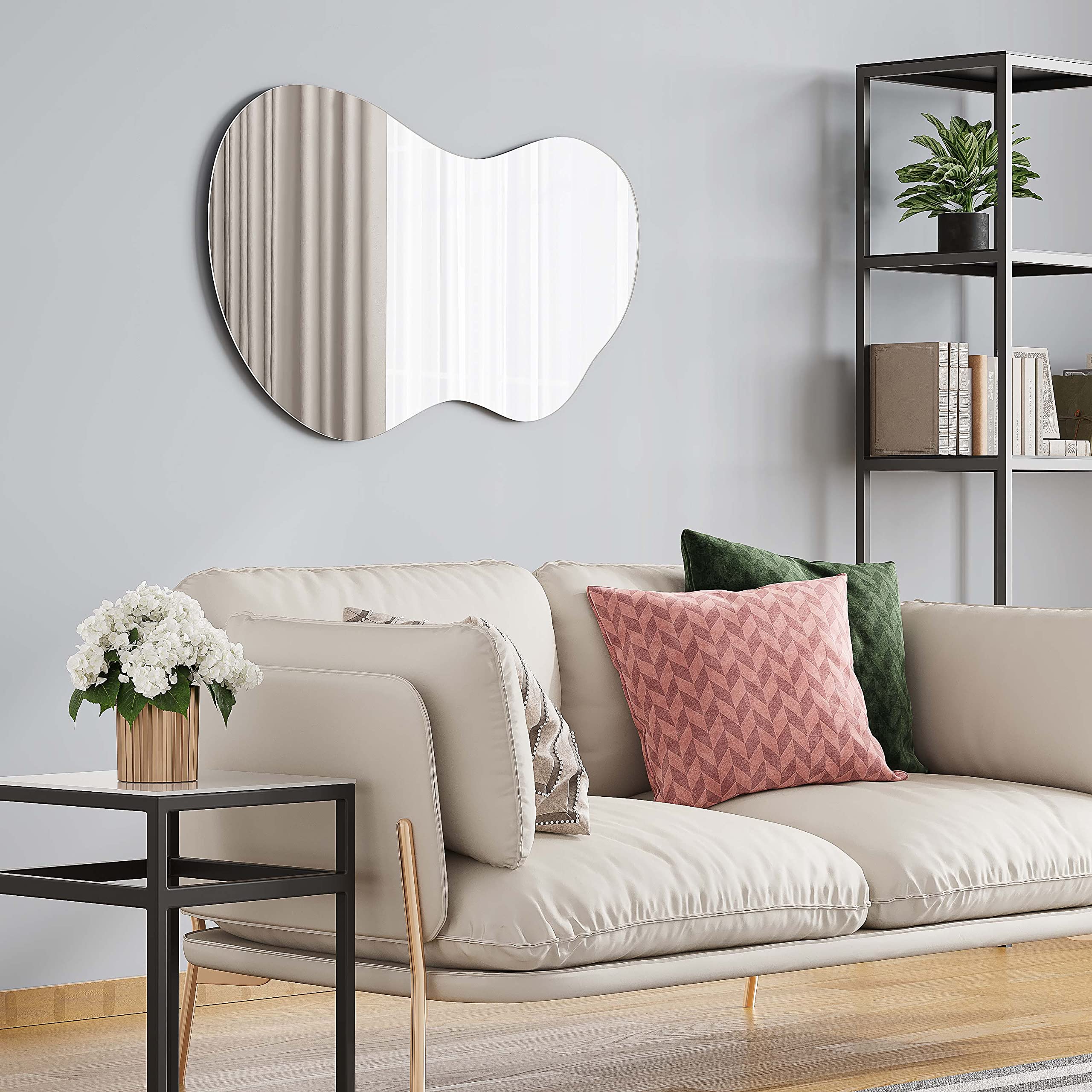 Wavy Mirror Asymmetrical Wall Mirror