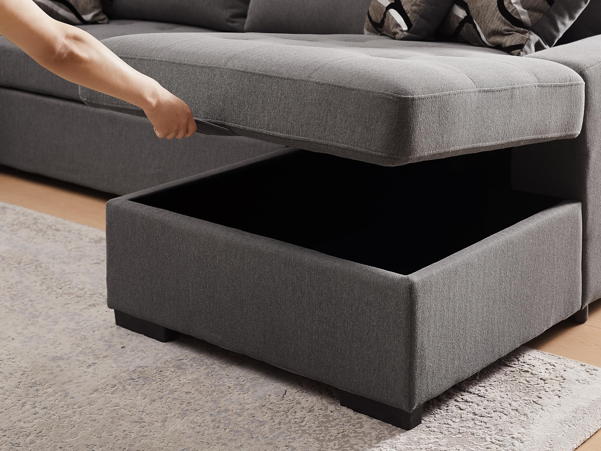 Oversized Sectional Couch with Pull Out Bed
