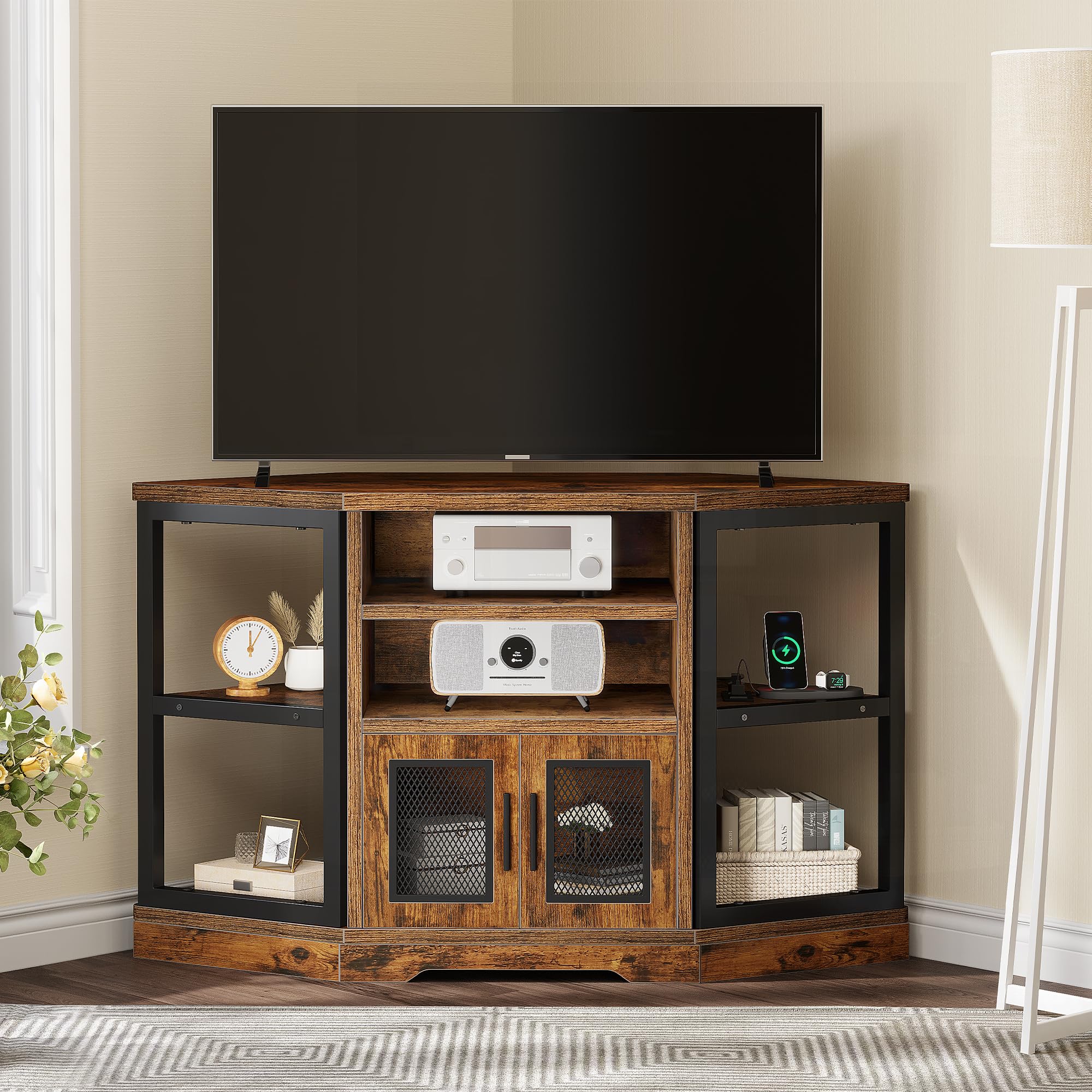 Corner TV Stand with Entertainment Center