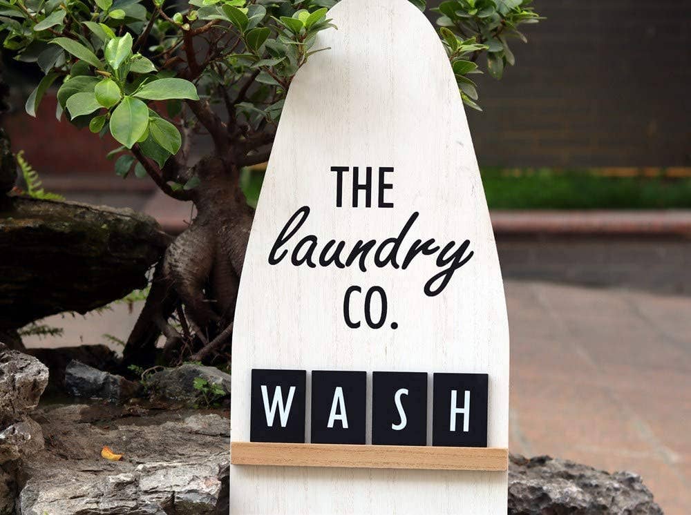 Large Laundry Wood Wall Sign for Laundry Room Washroom