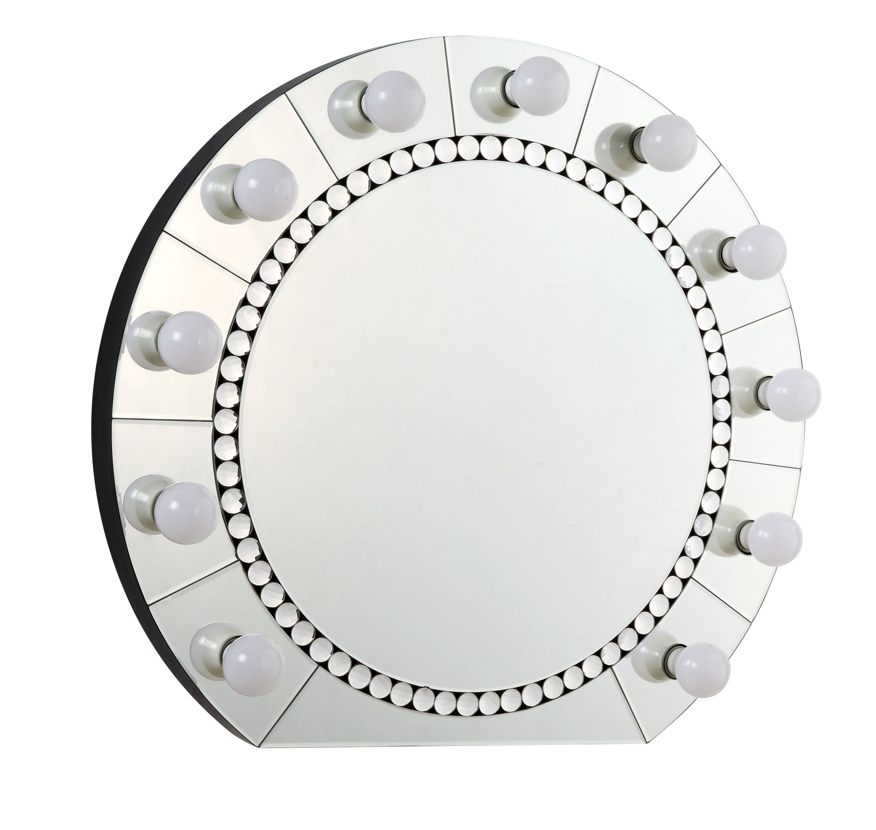 Farai Glam Mirrored & Faux Crystal Diamonds Wall Décor Mirror