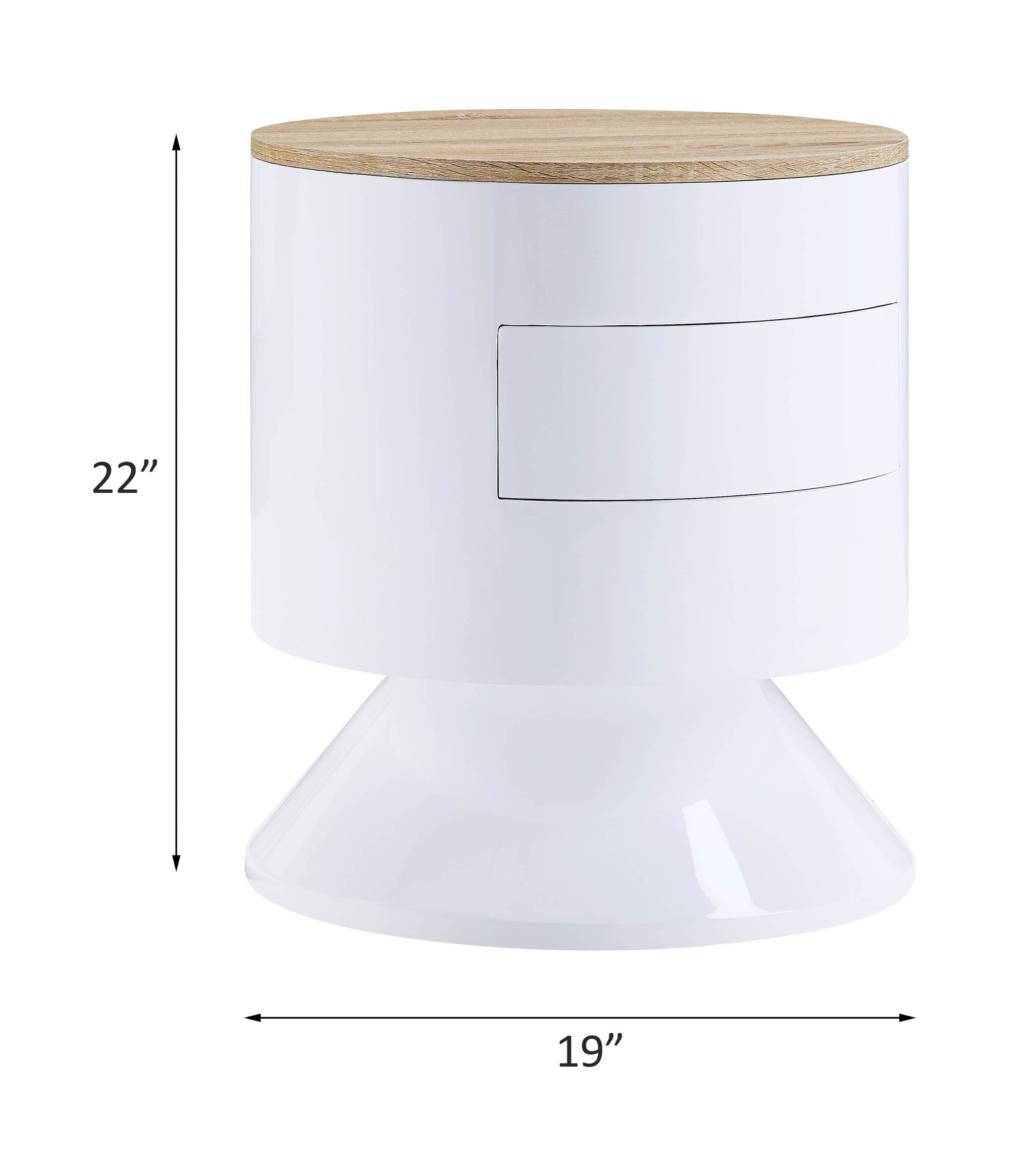 Otith Accent Table with Display and Utility Function