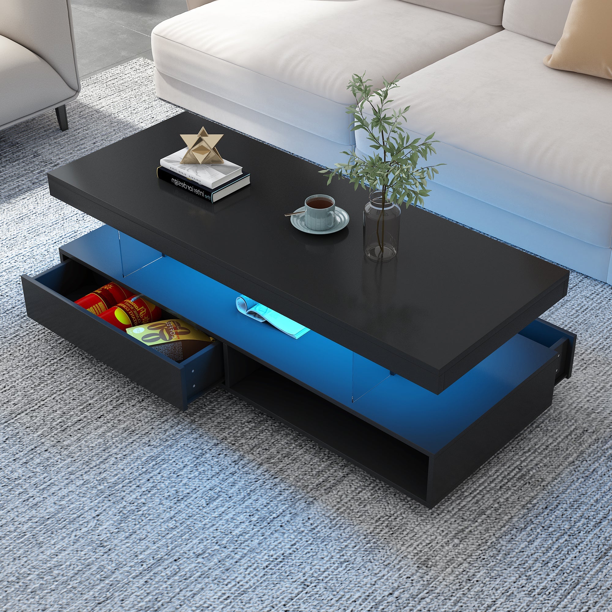 U-Can LED Coffee Table with Storage