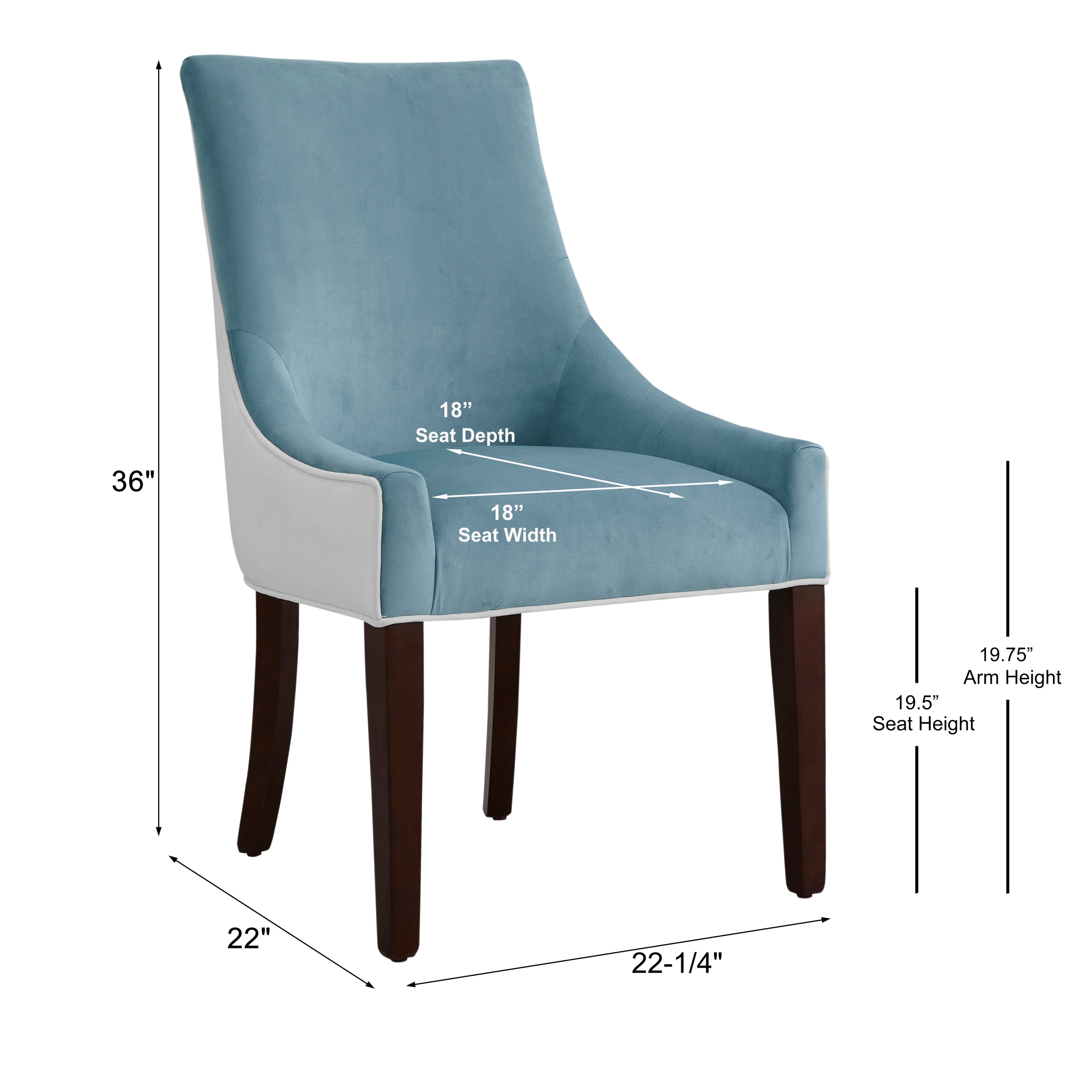 Jackson Upholstered Dining Chair -Seafoam