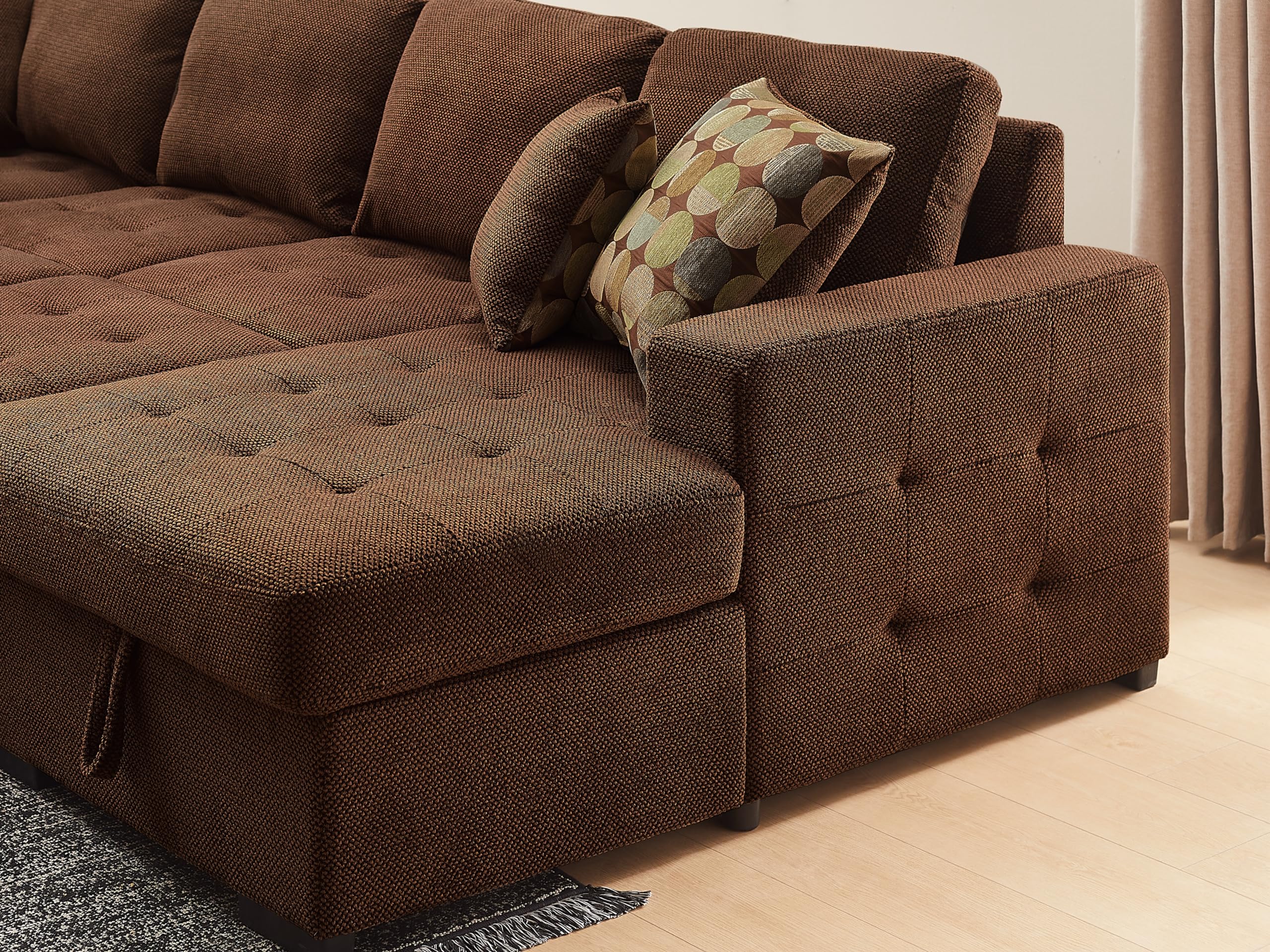 Oversized Sectional Couch with Pull Out Bed