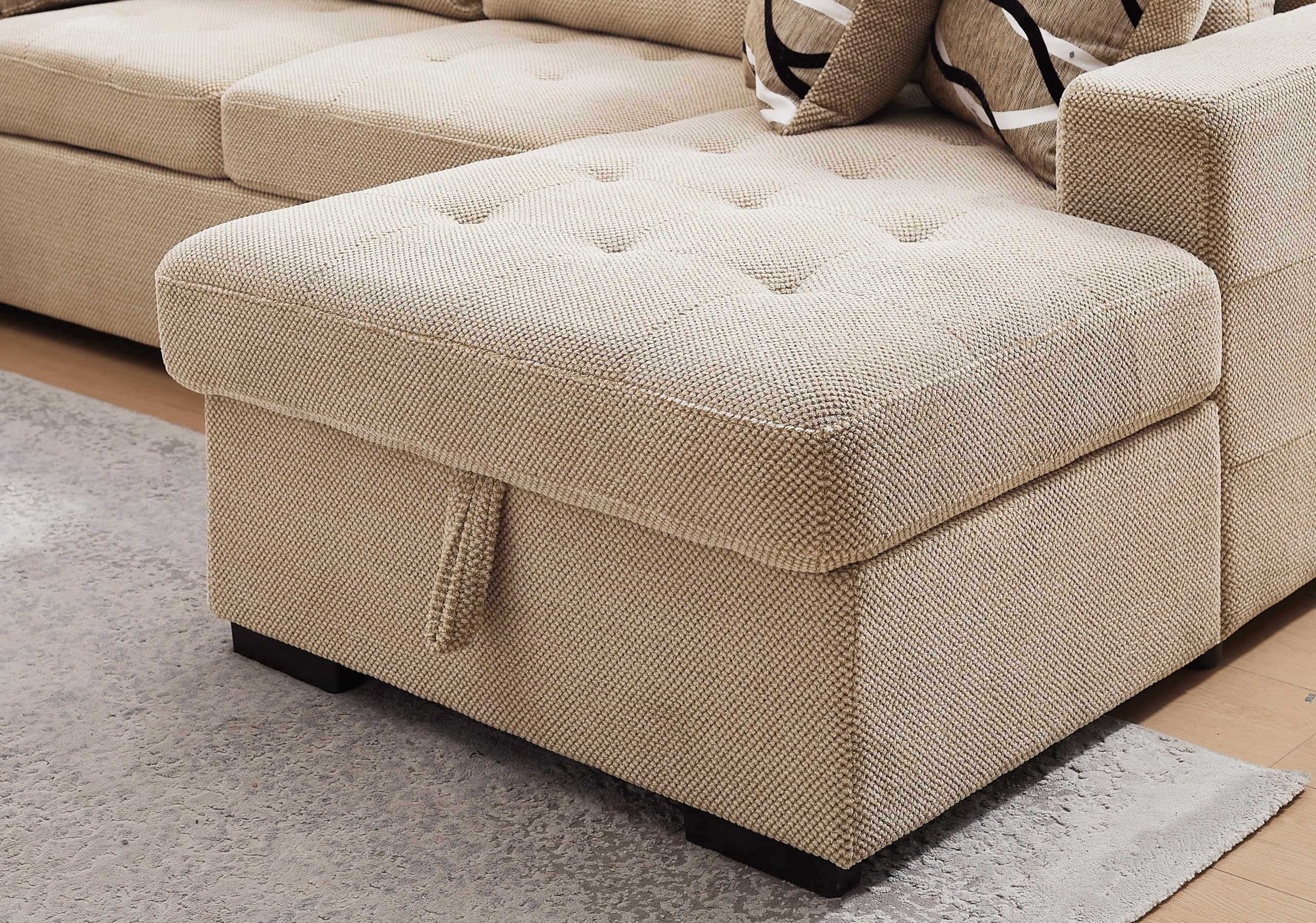 Oversized Sectional Couch with Pull Out Bed