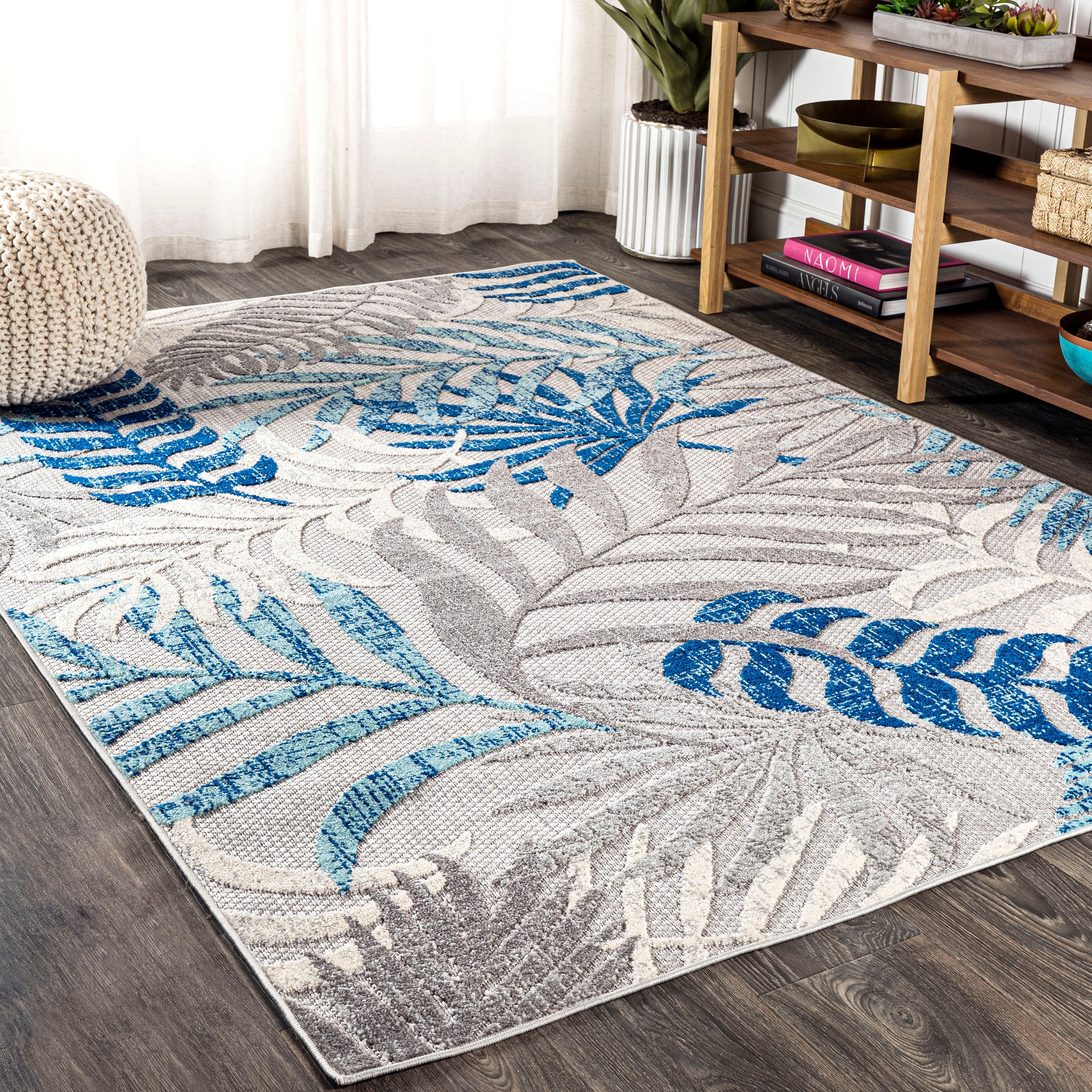 Tropics Palm Leaves Indoor/Outdoor Area Rug