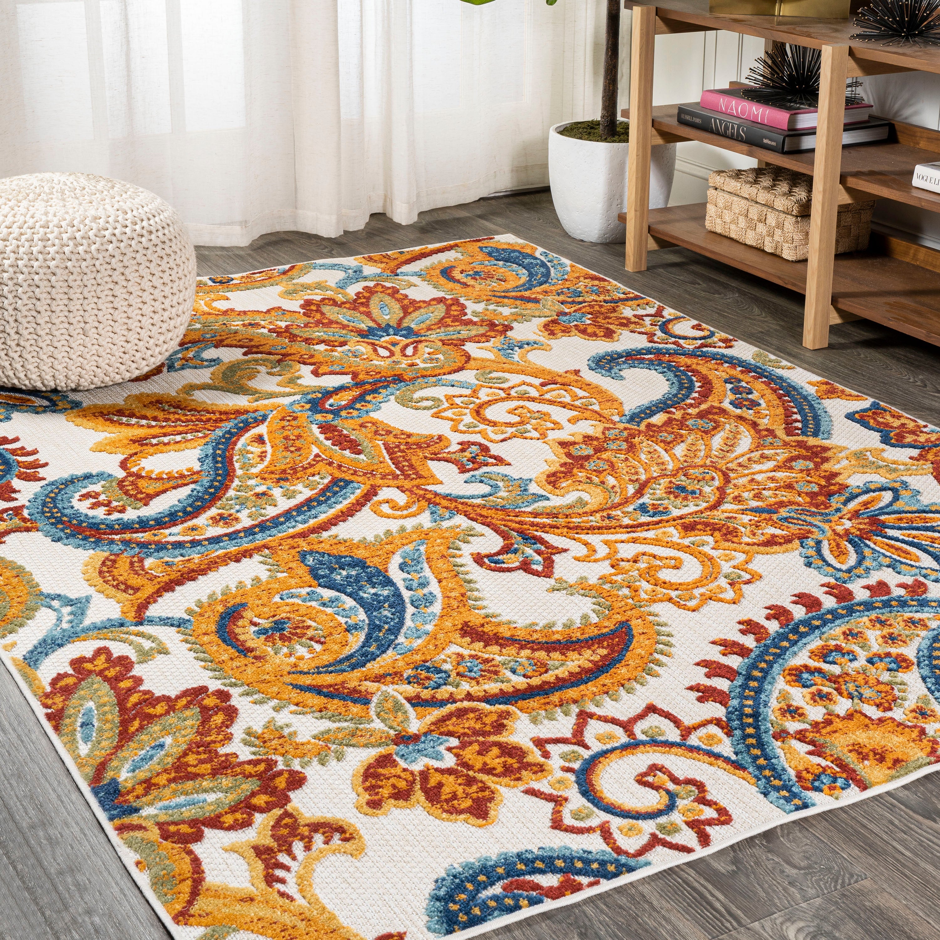 Gordes Paisley High-Low Indoor/Outdoor Area Rug