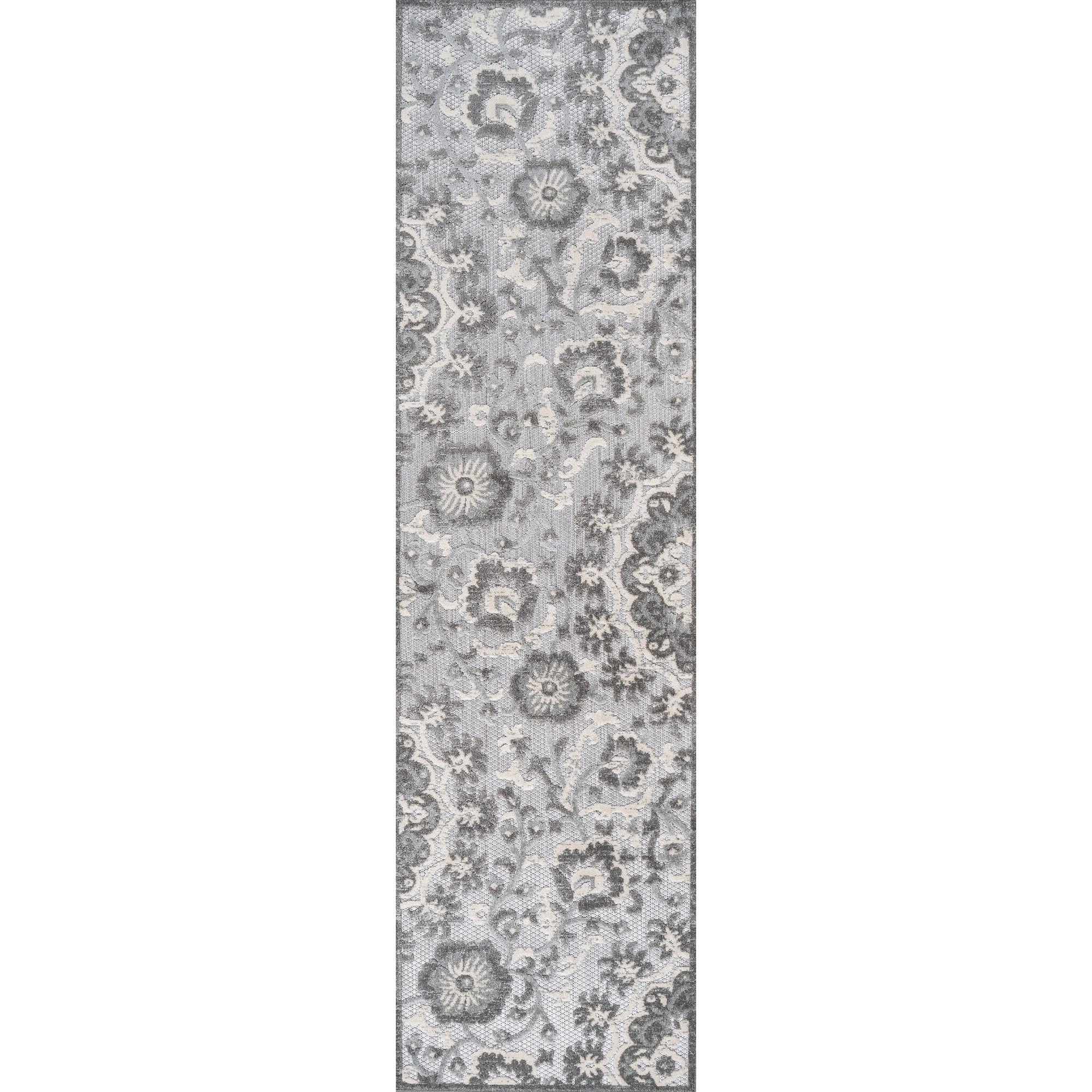 Lucena Modern Medallion High-Low Indoor/Outdoor Runner Rug