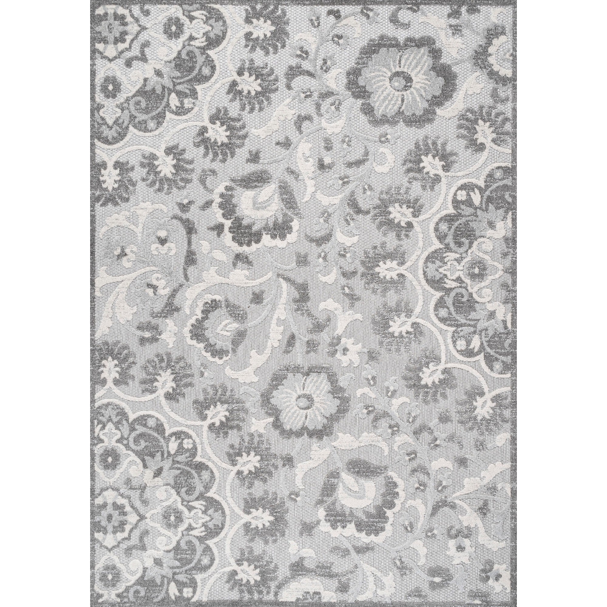 Lucena Modern Medallion High-Low Indoor/Outdoor Area Rug