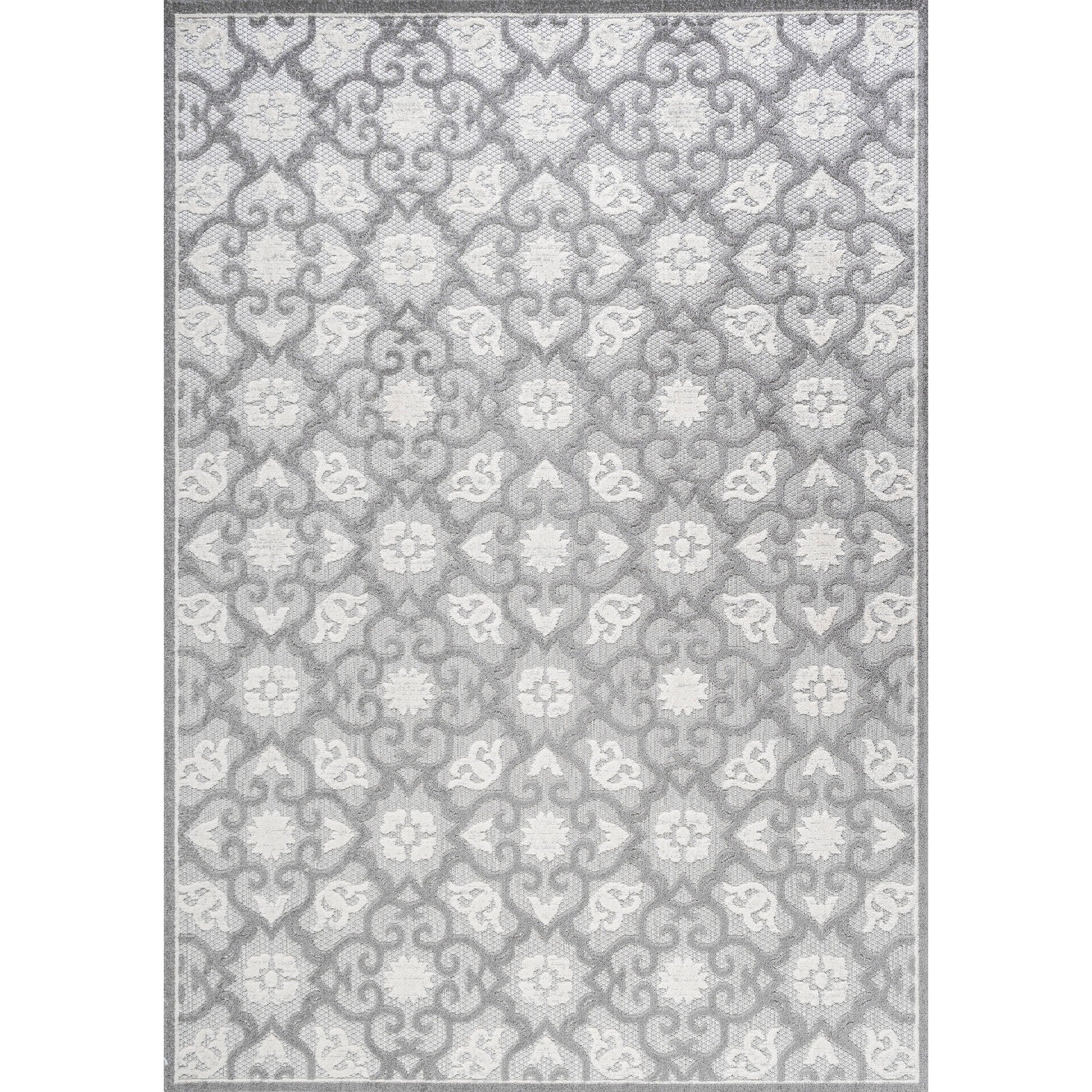 Gallia Tile Trellis High-Low Indoor/Outdoor Area Rug