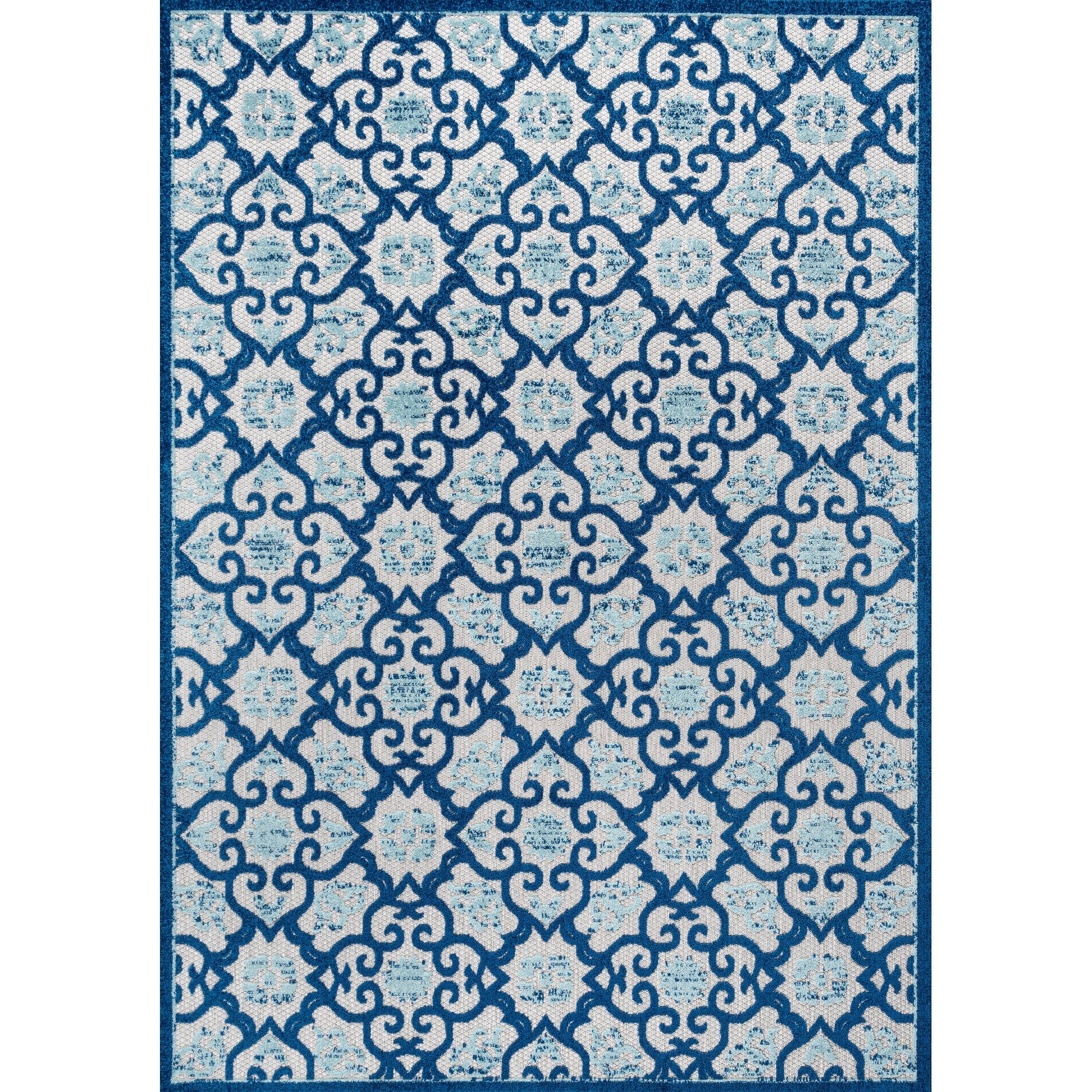 Gallia Tile Trellis High-Low Indoor/Outdoor Area Rug