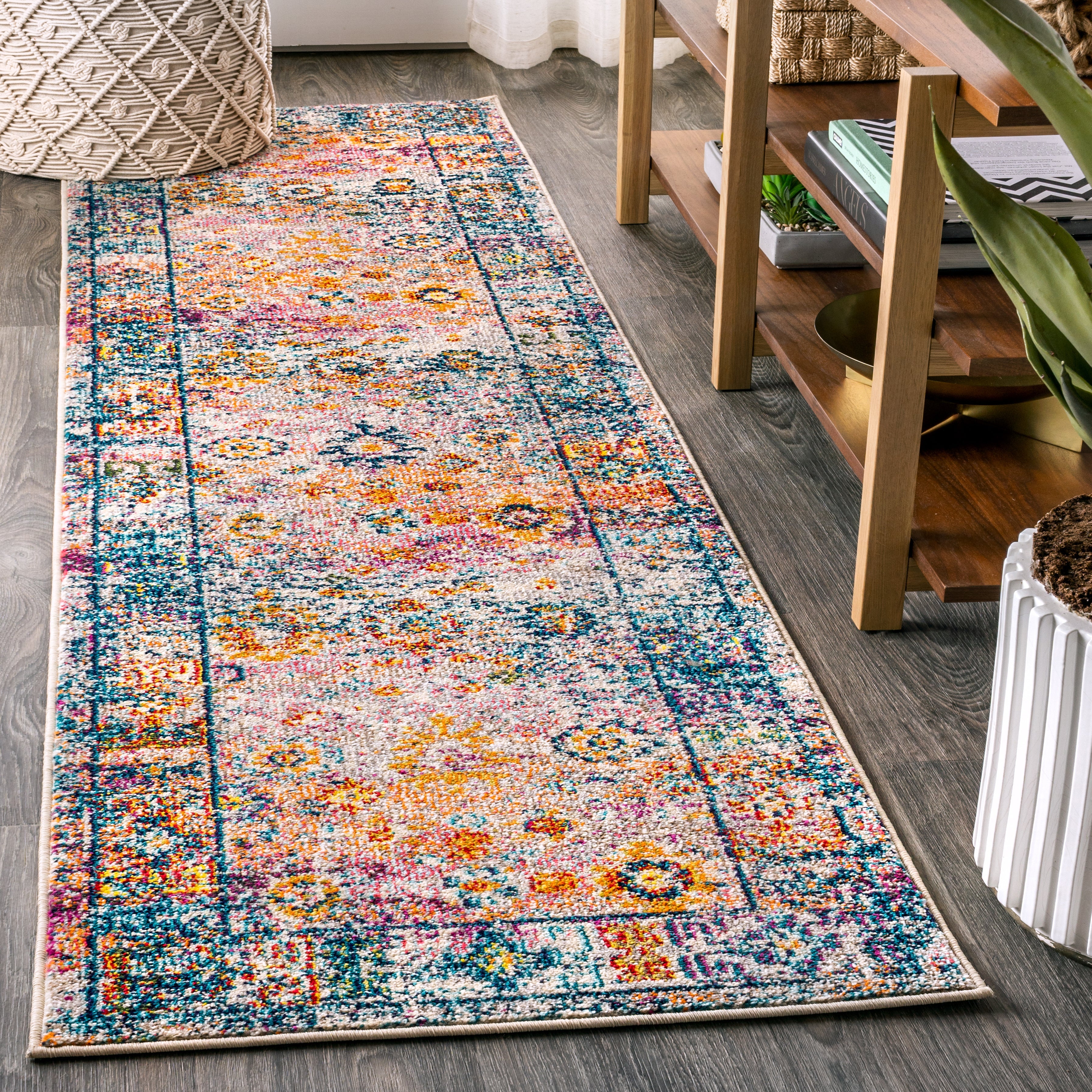 Bohemian FLAIR Boho Medallion Runner Rug