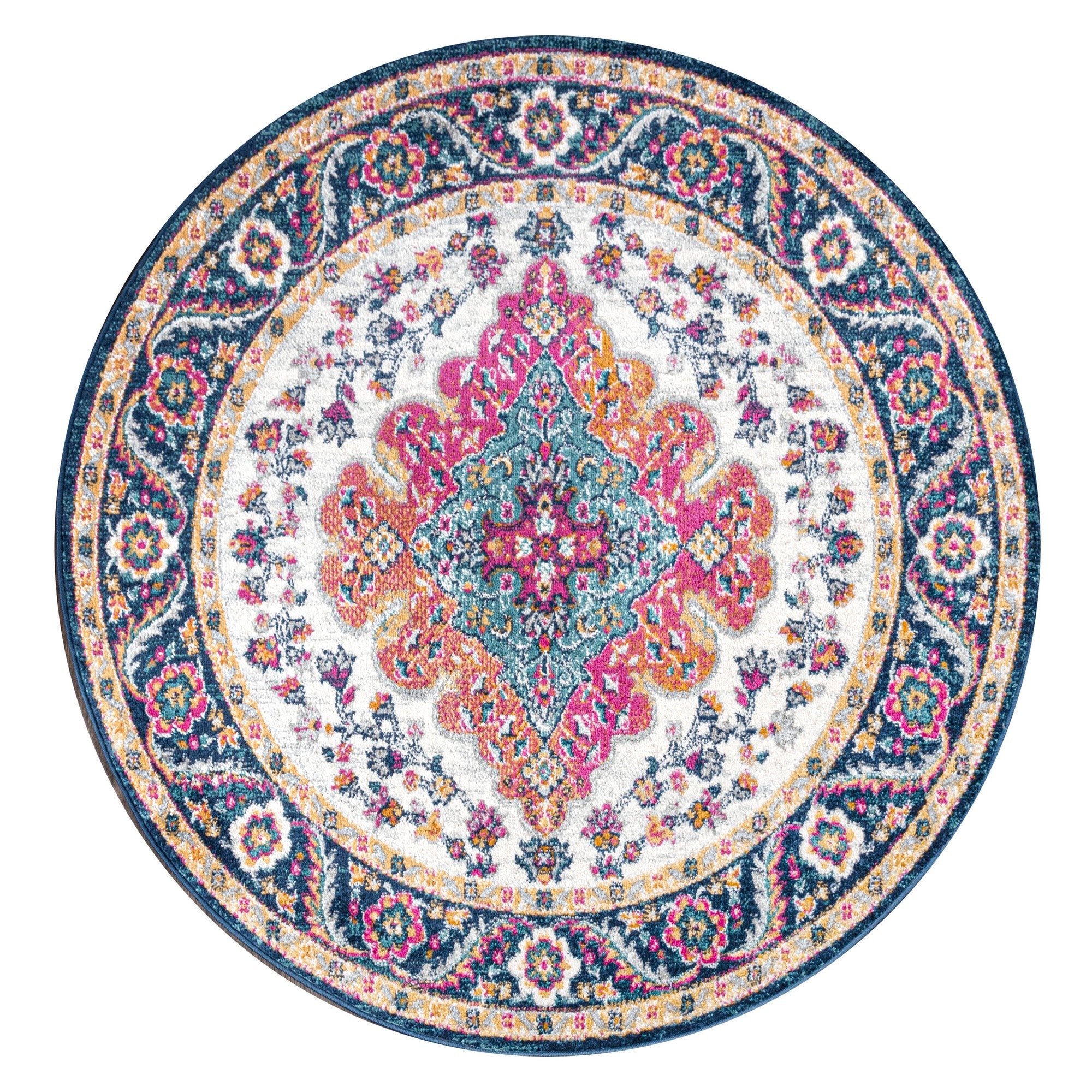 Bohemian FLAIR Boho Medallion Round Area Rug