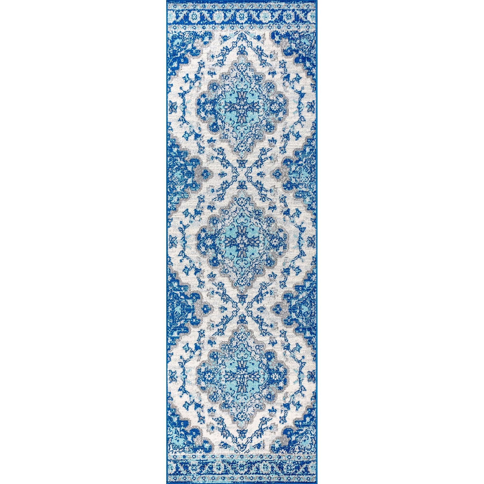 Bohemian FLAIR Boho Vintage Medallion Runner Rug