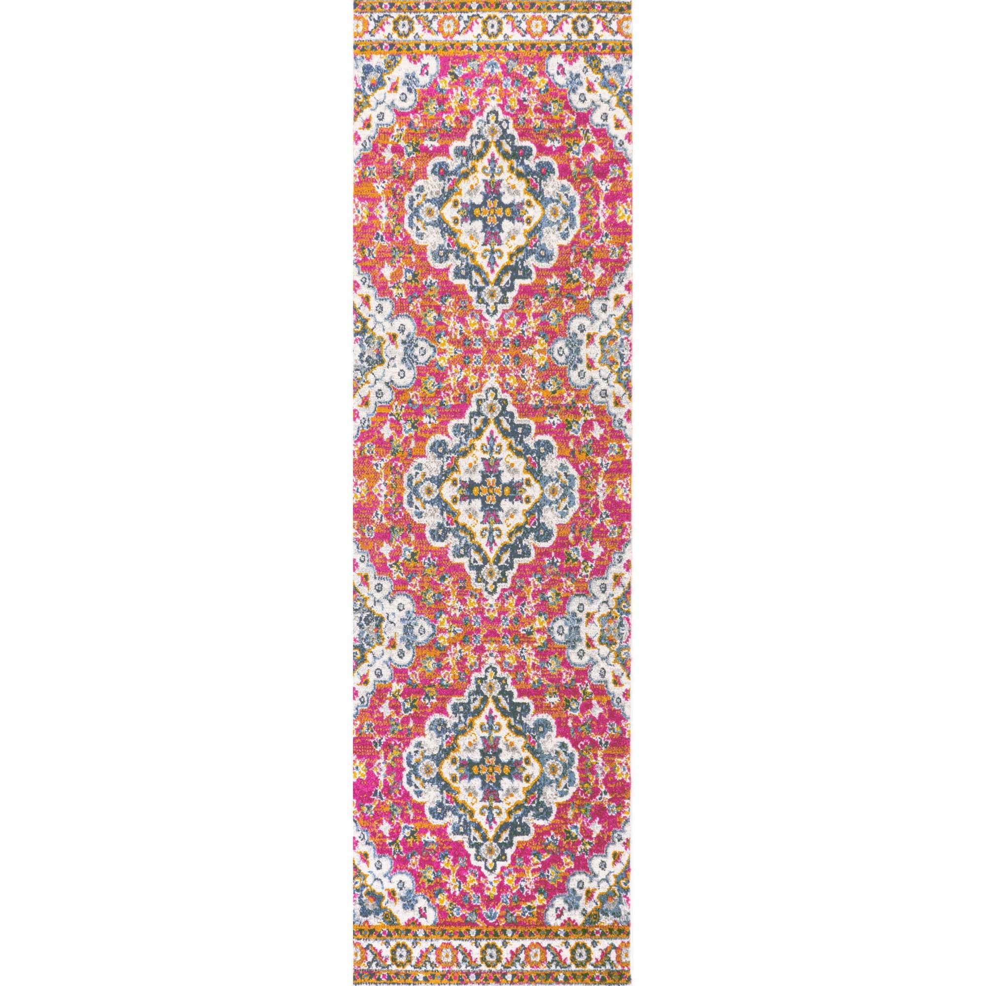 Bohemian FLAIR Boho Vintage Medallion Runner Rug