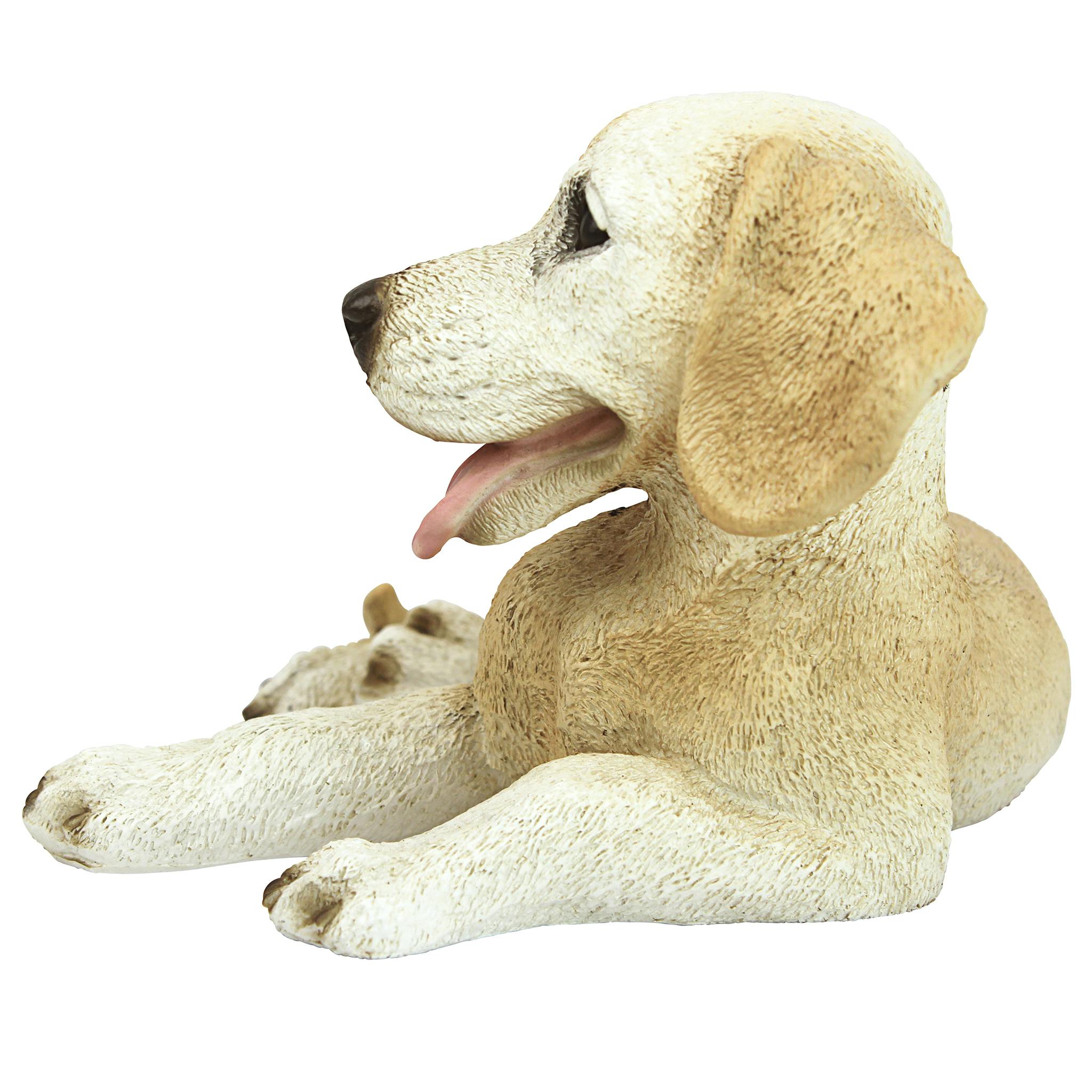 Yellow Labrador Puppy Dog Statue