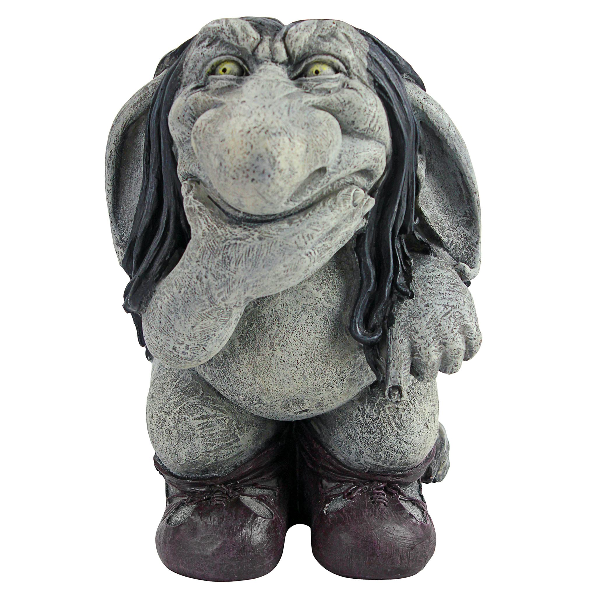 Pondering Sylvester, the Cynical Gnome Troll Statue