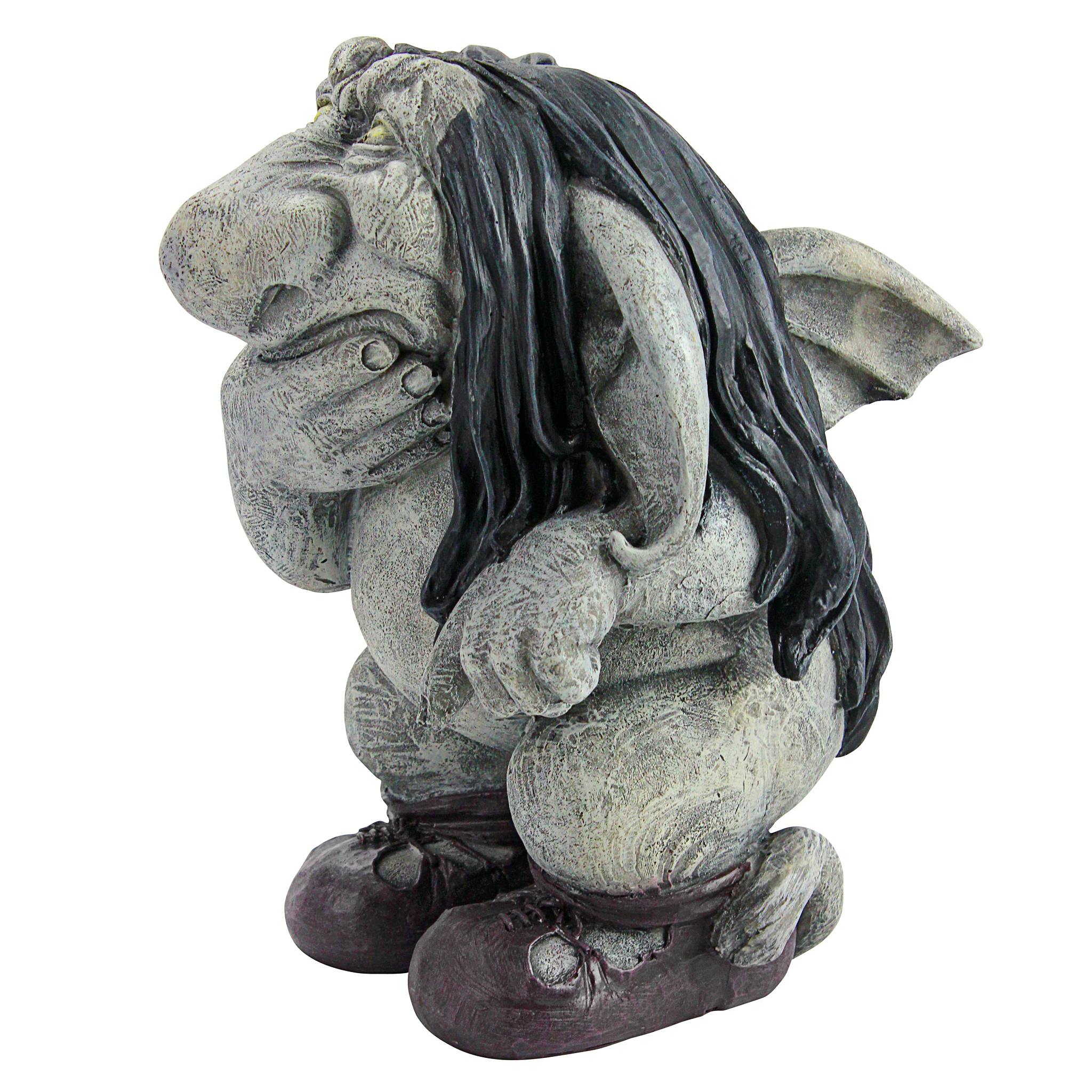 Pondering Sylvester, the Cynical Gnome Troll Statue
