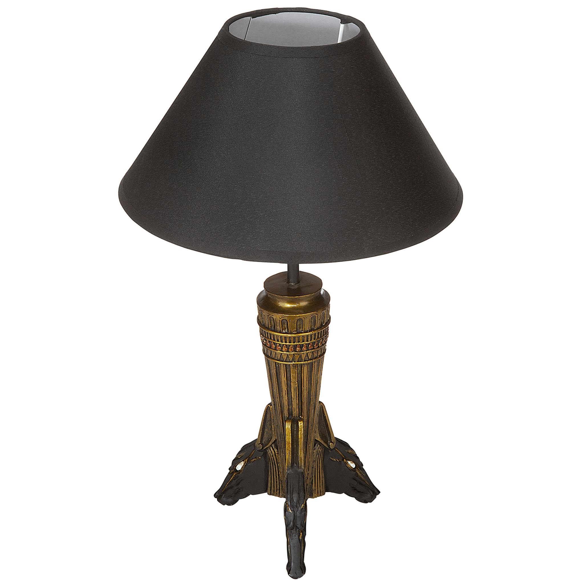 Three Head of Anubis Sculptural Table Lamp