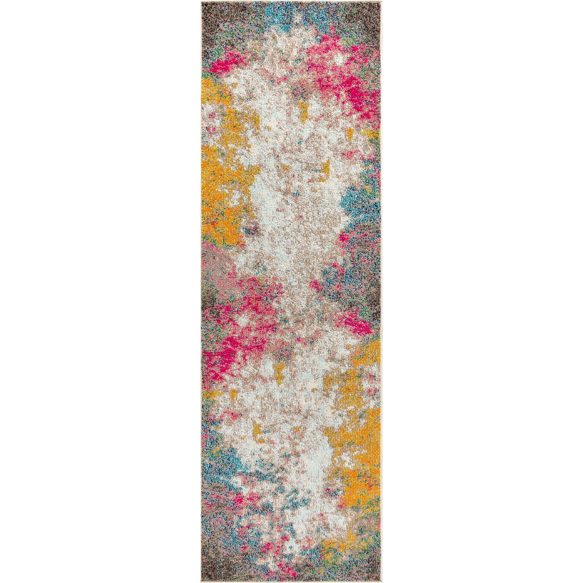 Contemporary Modern Abstract Runner Rug