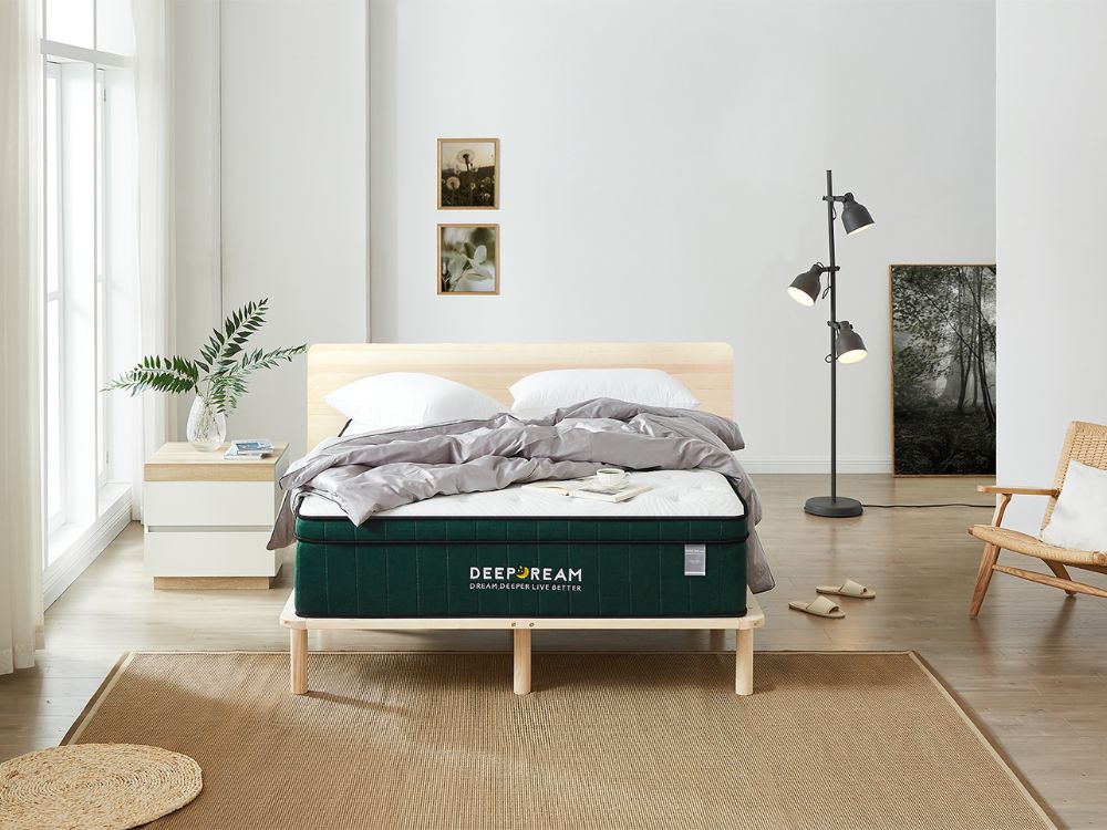 Cali Bed Frame Green Tea combo - Natural