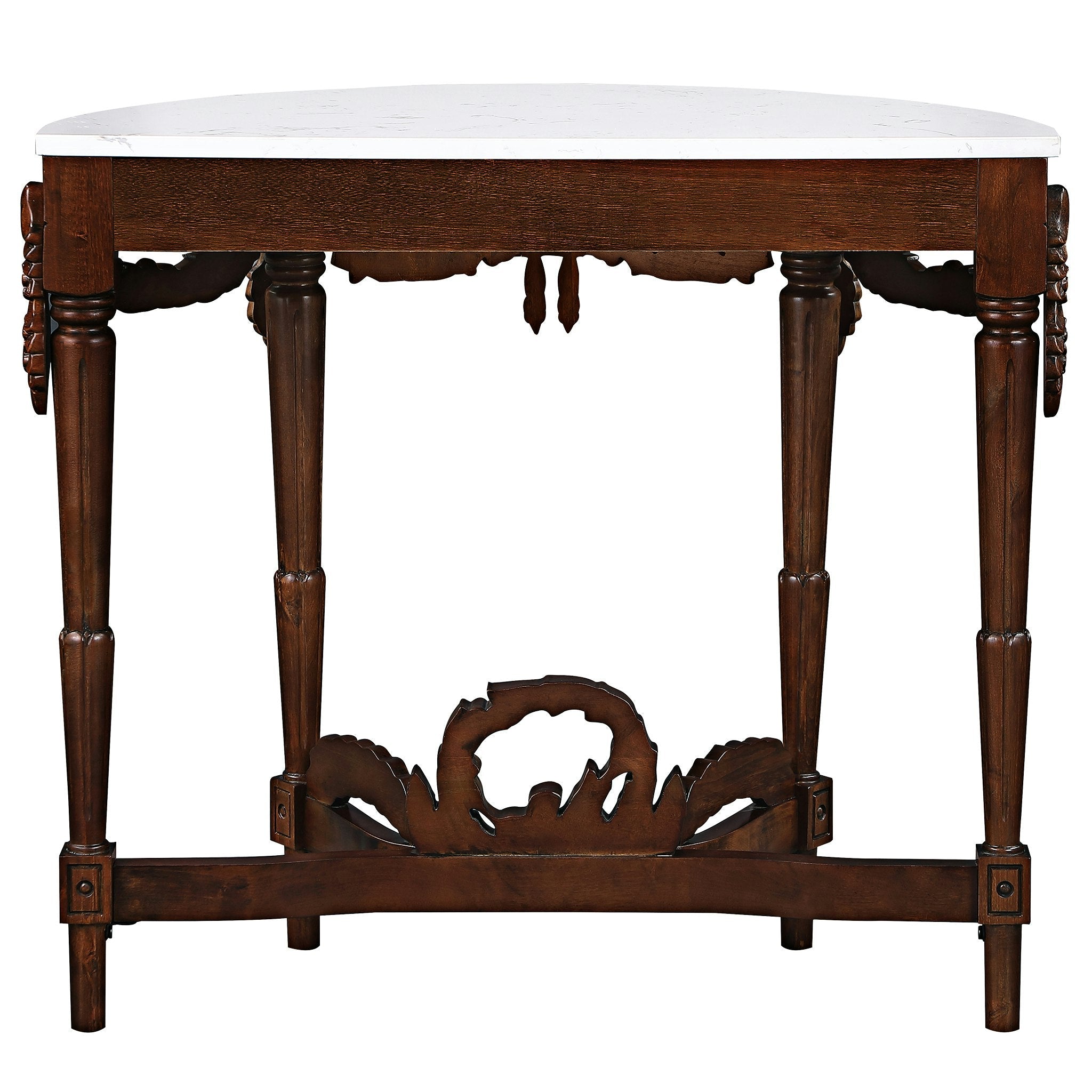 Chateau Gallet Marble-Topped Hardwood Console Table