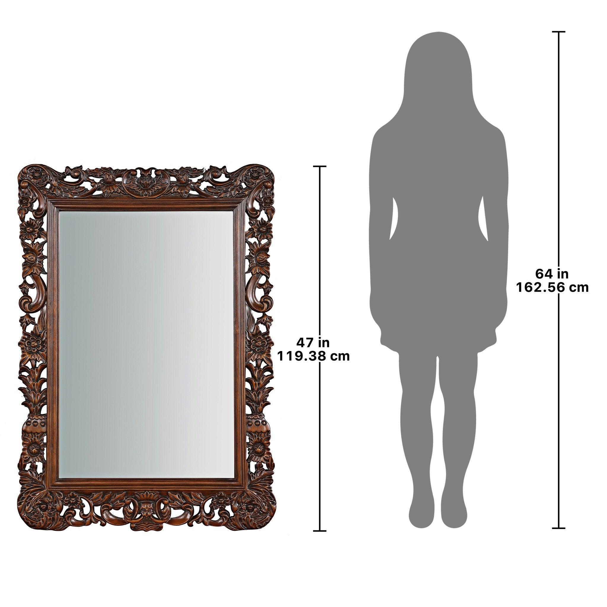 The Royal Baroque Hardwood Mirror