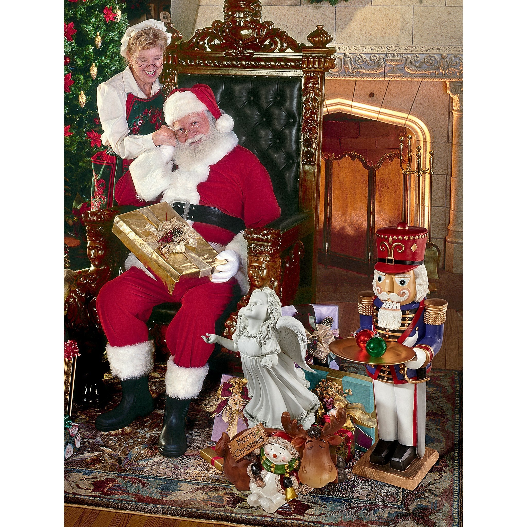 Nutcracker Soldier Butler Holiday Pedestal Table