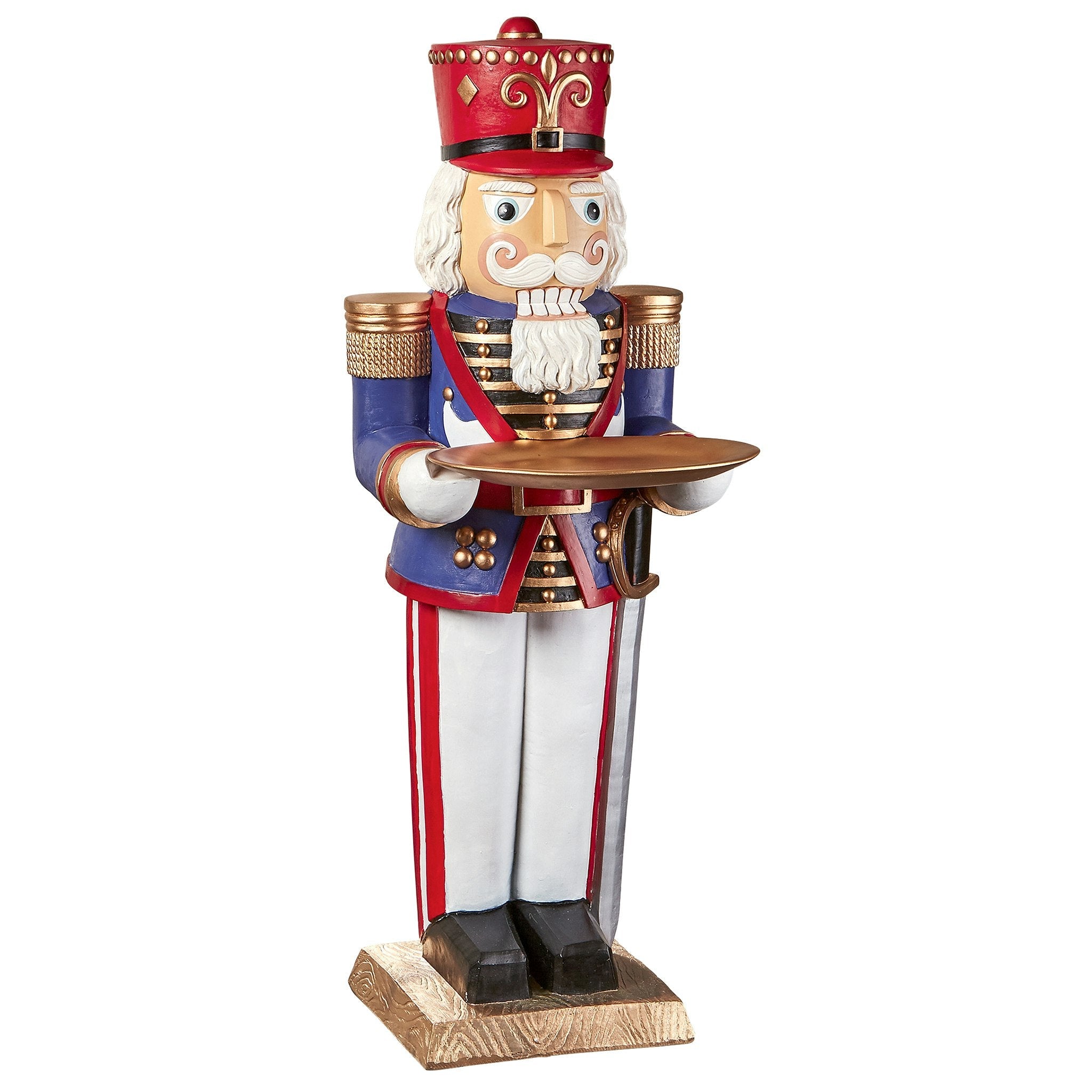 Nutcracker Soldier Butler Holiday Pedestal Table