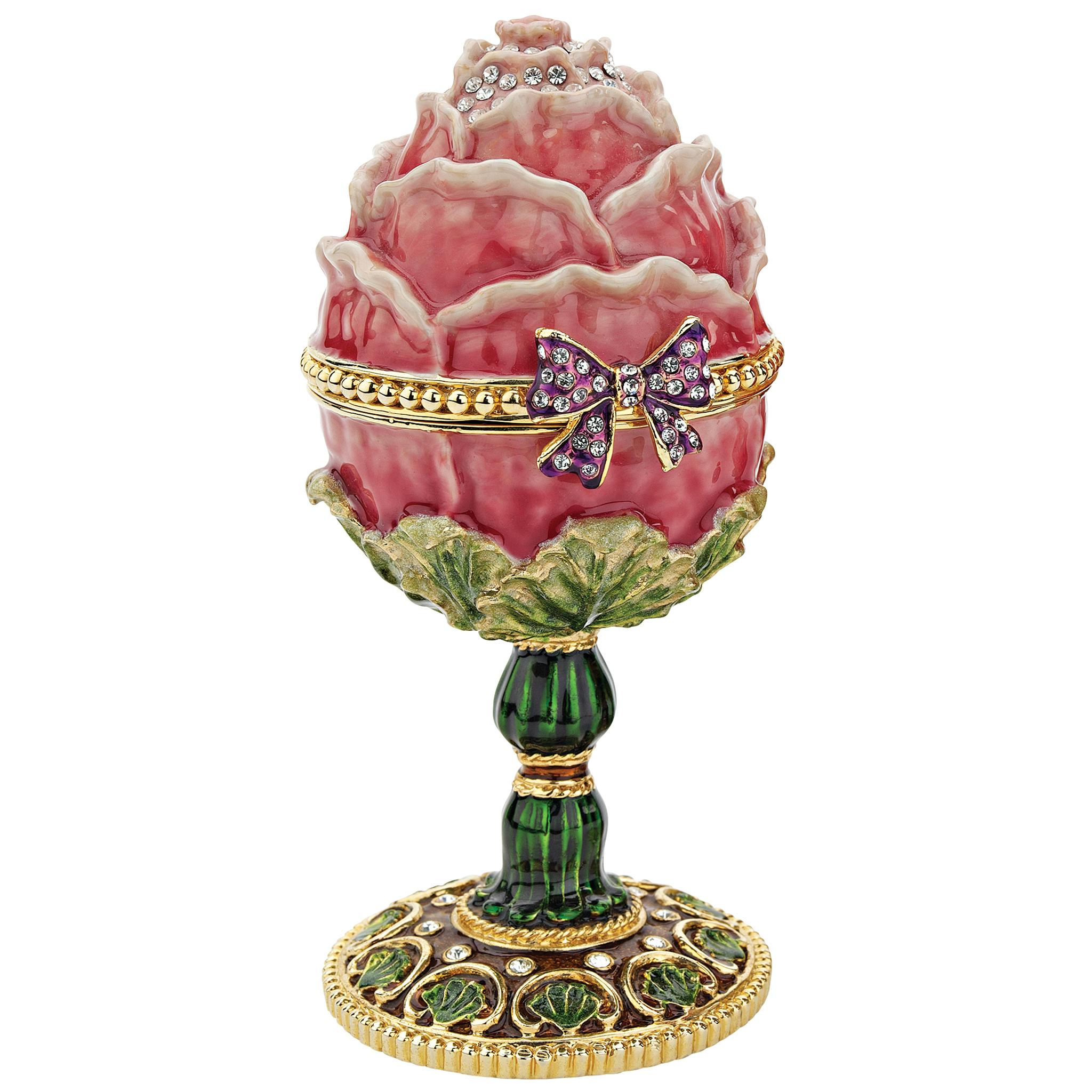 Garden Treasures Collection Romanov Style Enameled Egg: Rose