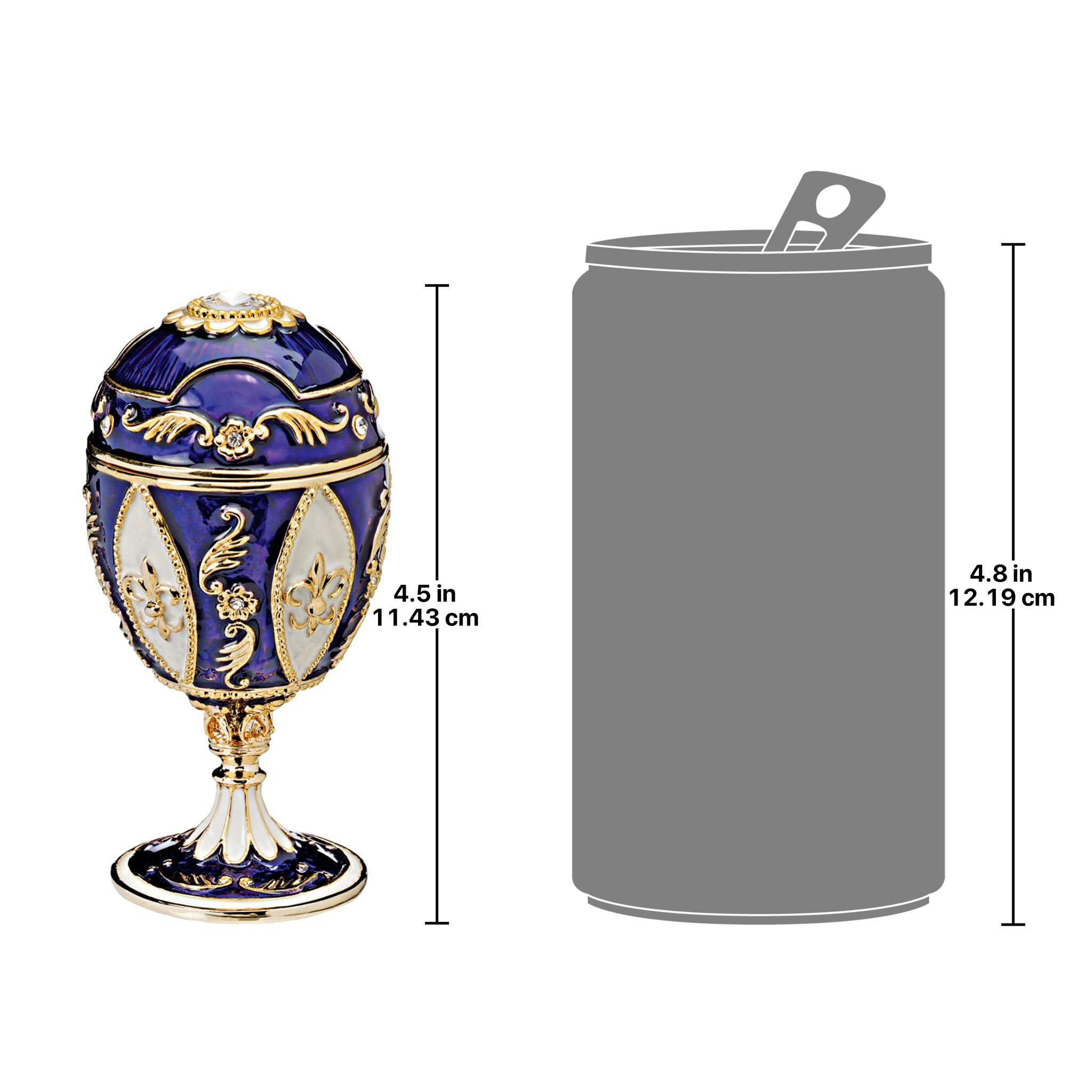 Royal French Romanov-Style Enameled Egg: Pourpre