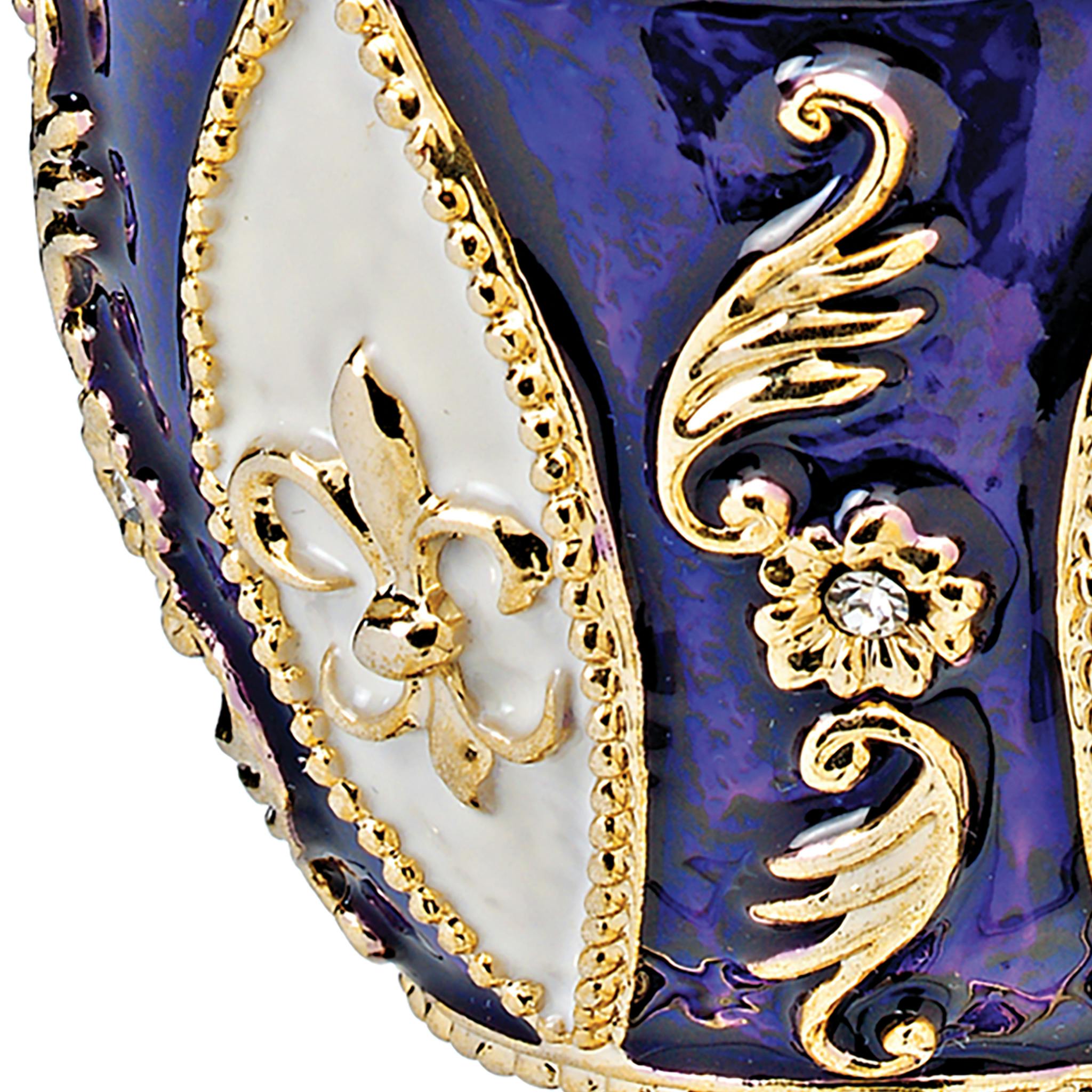 Royal French Romanov-Style Enameled Egg: Pourpre