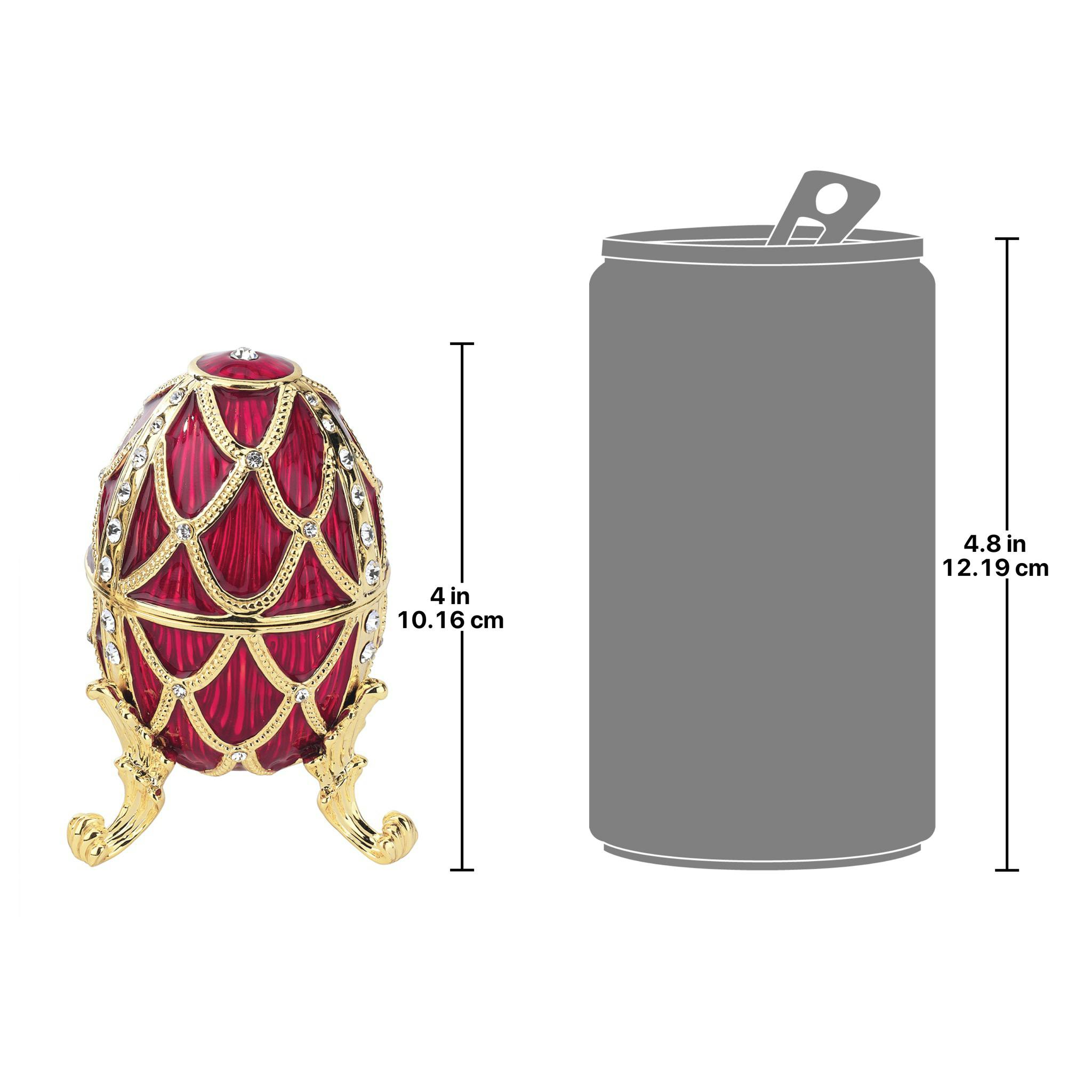 Golden Trellis Collection Romanov Style Enameled Egg: Rouge