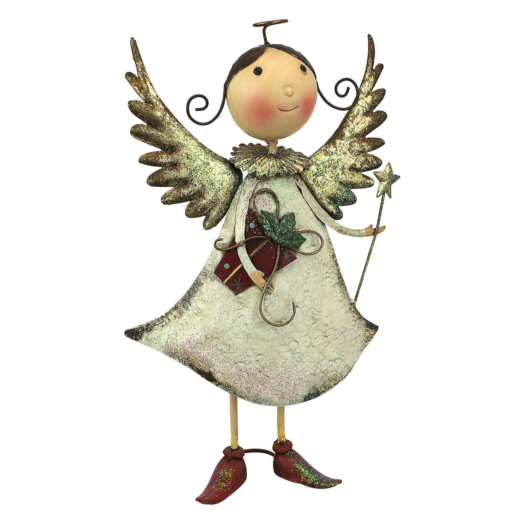 Holiday Helper Metal Angel Statue Collection: Clara