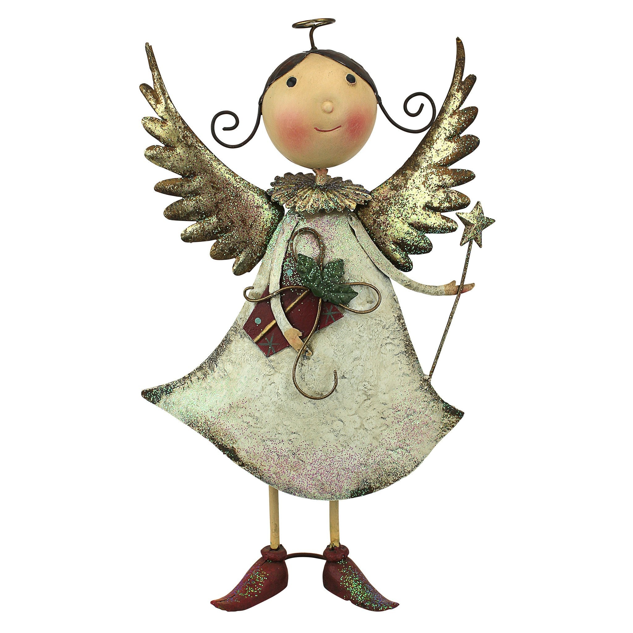 Holiday Helper Metal Angel Statue Collection: Clara