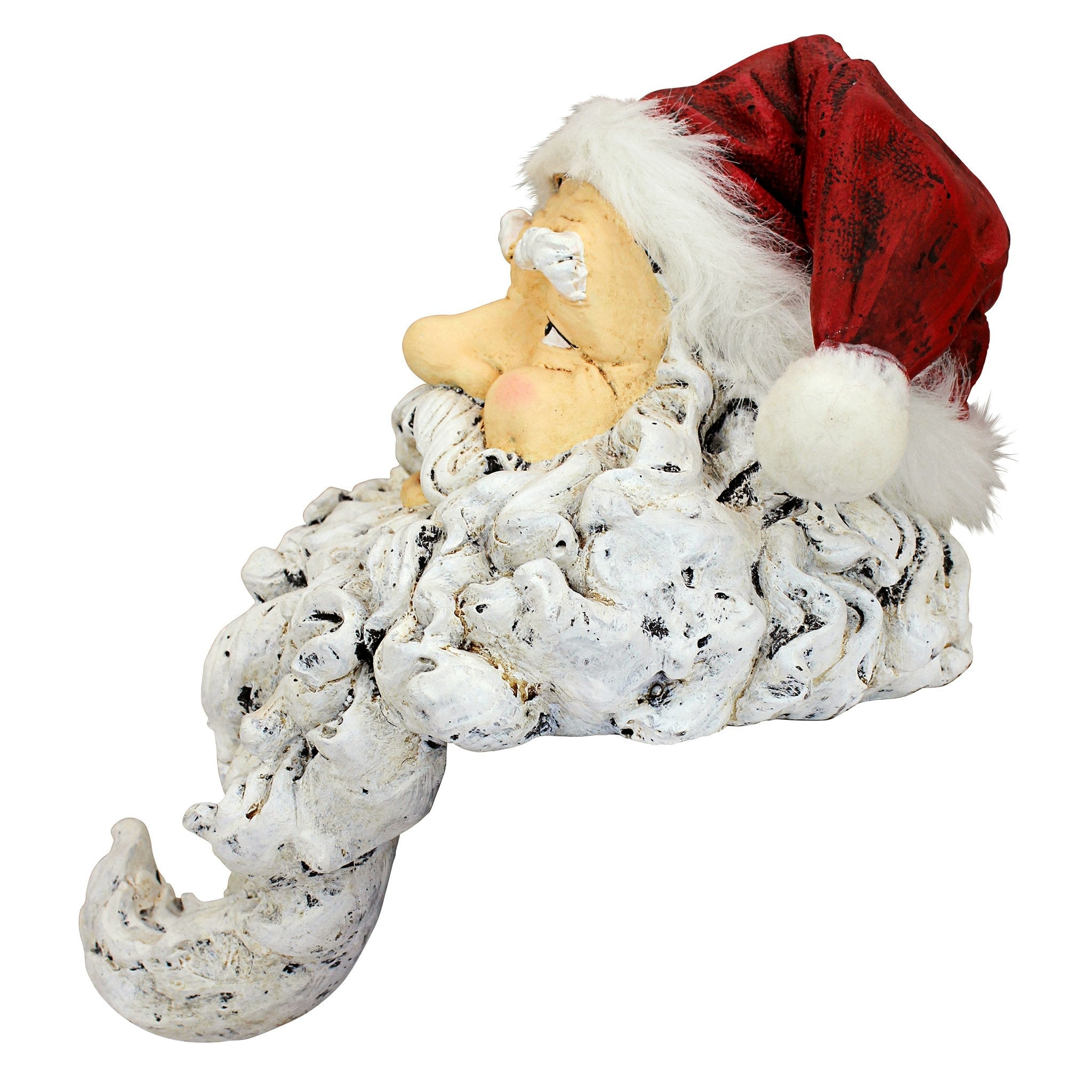 Ho-Ho-Hold It Santa Mantel Stocking Holder Statue