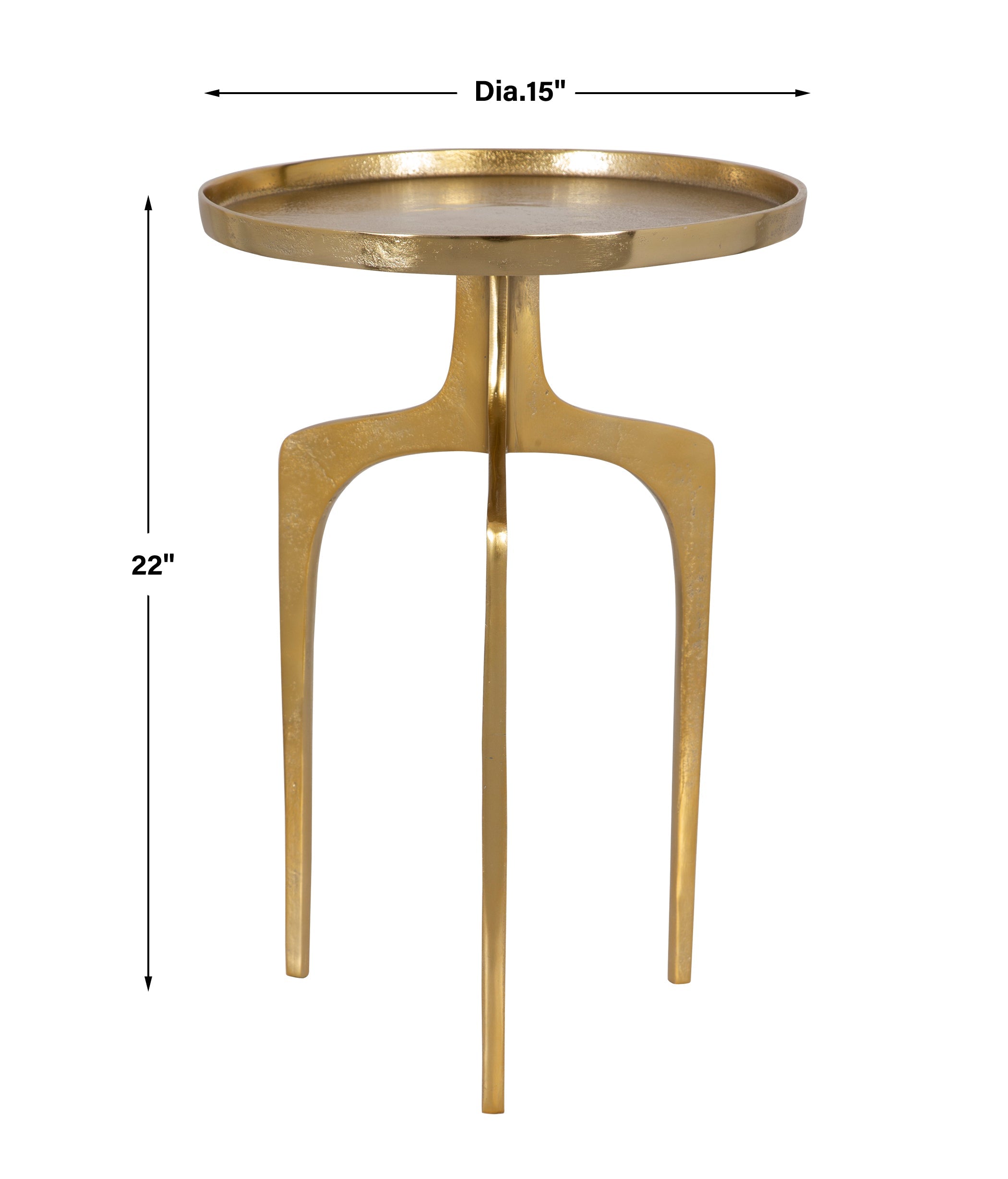 Soft Gold Textured Accent Table By Uttermost