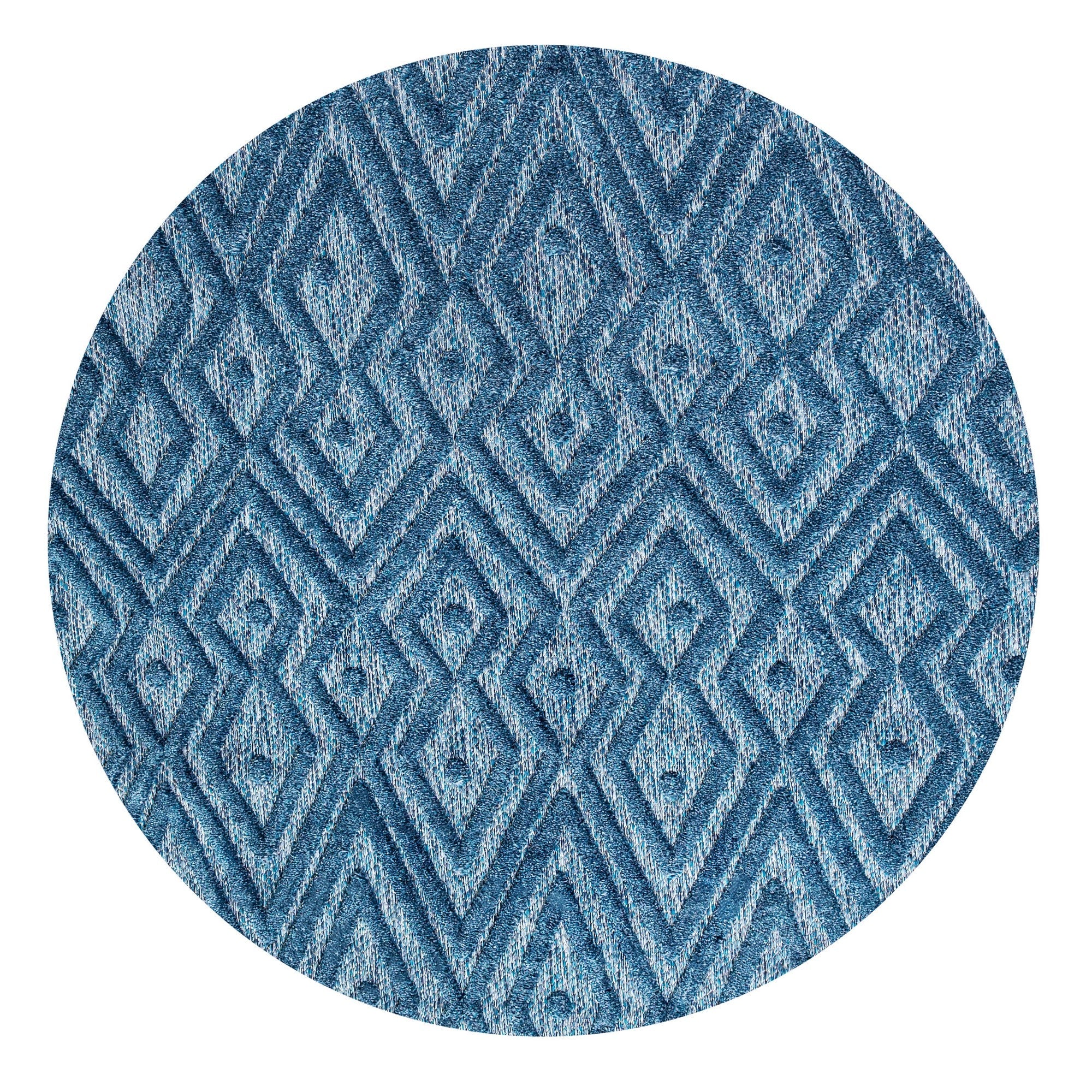 Balansat Moroccan Diamond Round Indoor/Outdoor Area Rug