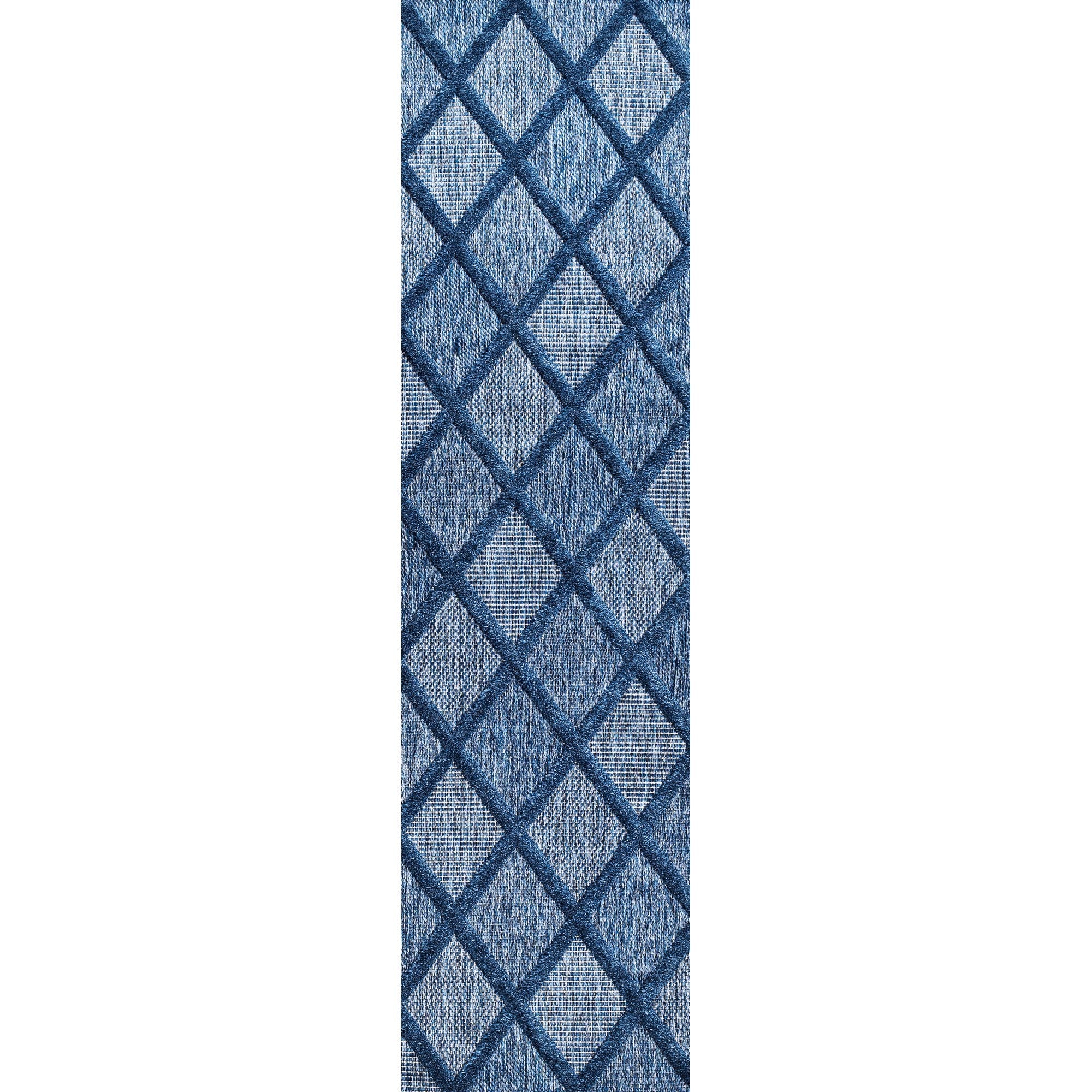 Salines Diamond Trellis Indoor/Outdoor Runner Rug