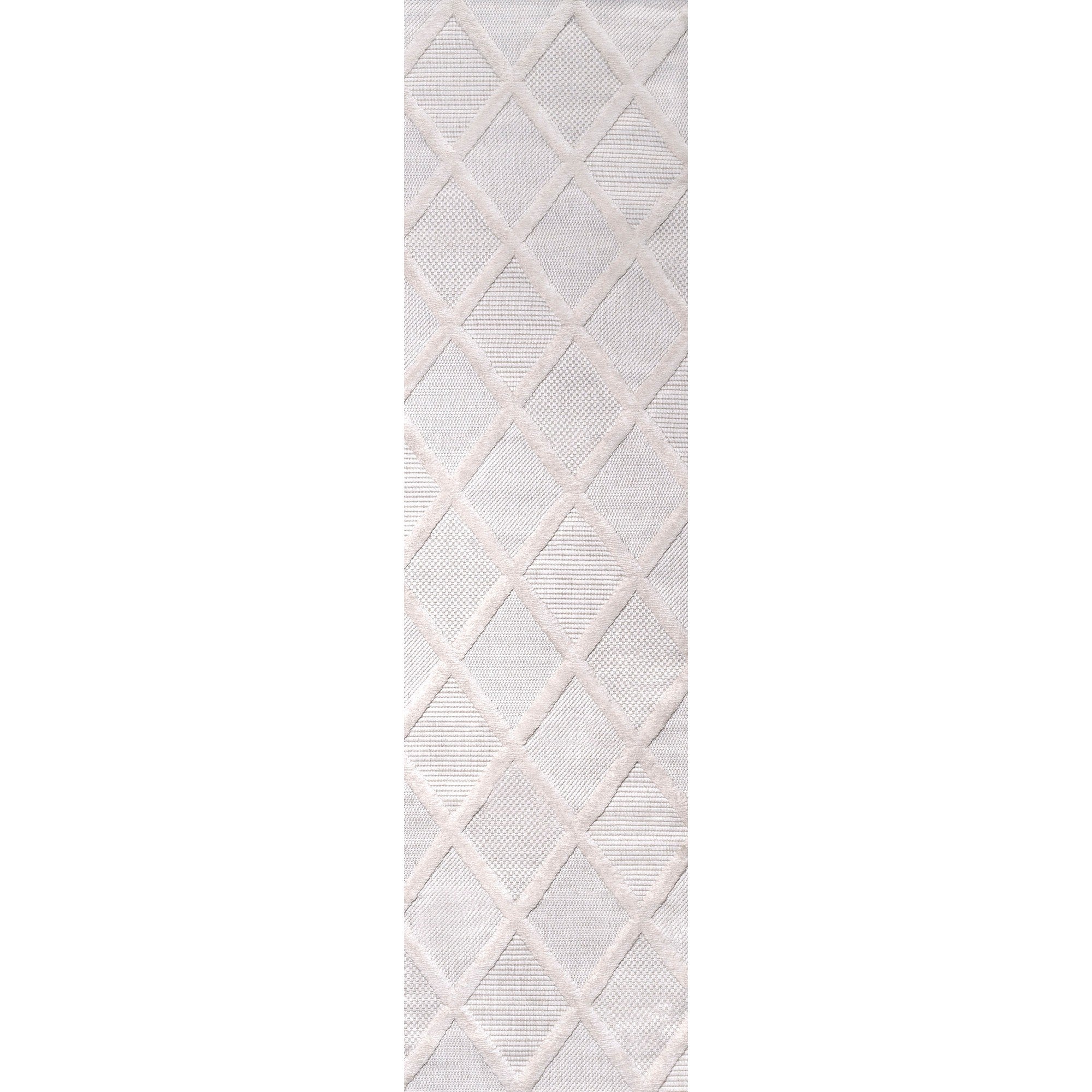 Salines Diamond Trellis Indoor/Outdoor Runner Rug