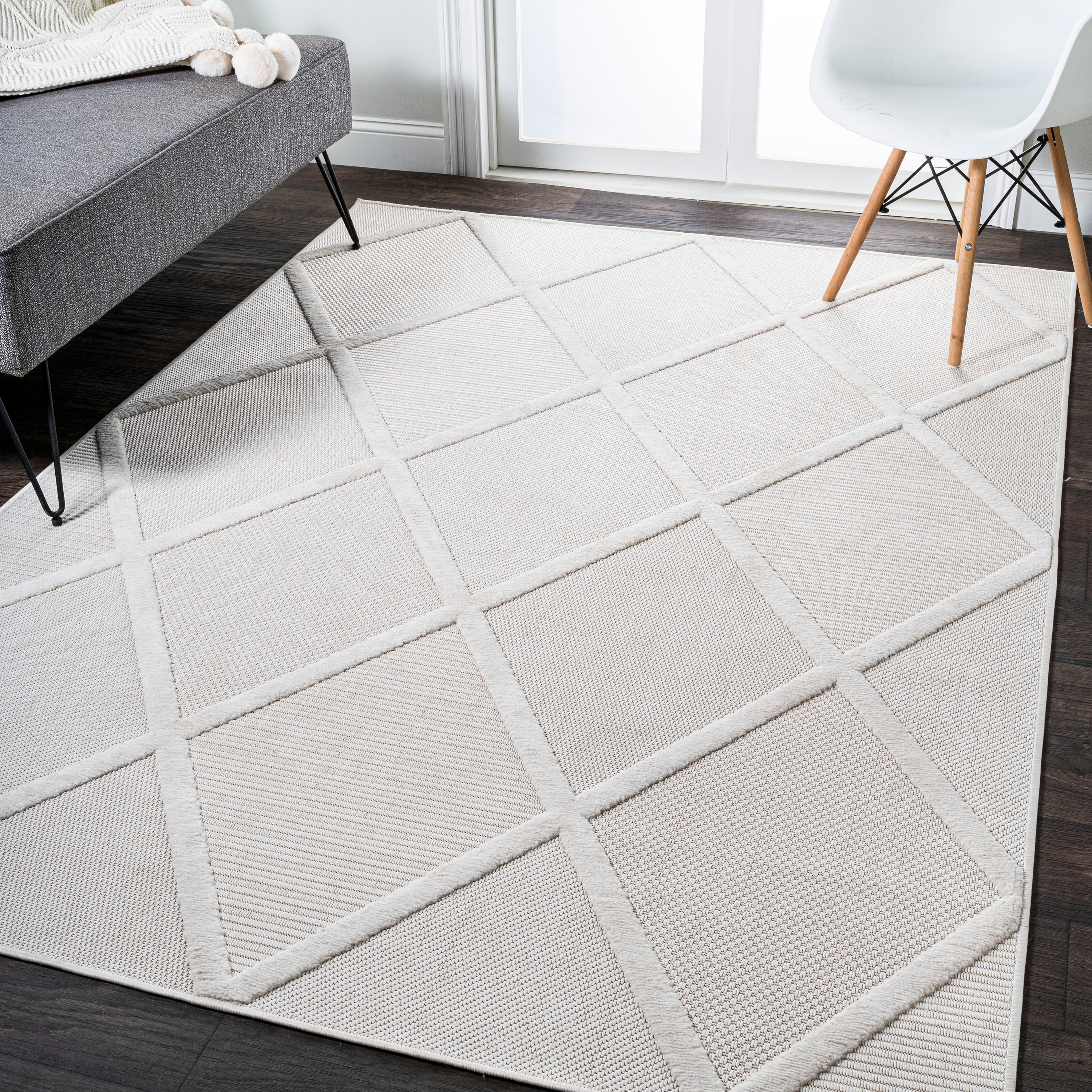 Salines Diamond Trellis Indoor/Outdoor Area Rug