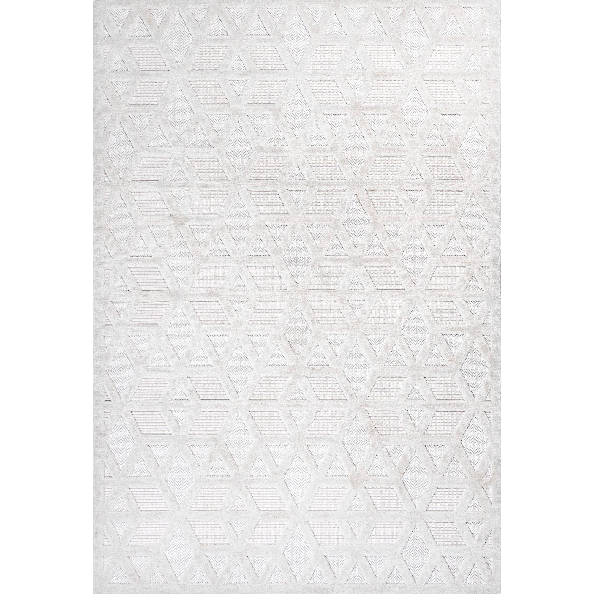 Talaia Neutral Geometric Indoor/Outdoor Area Rug