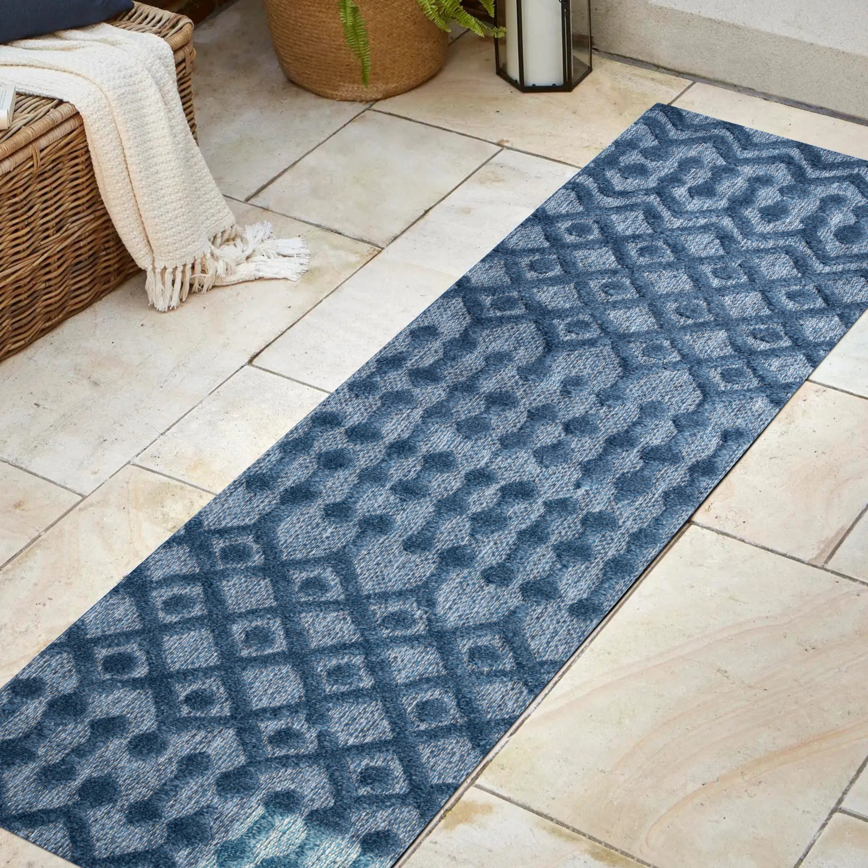 Peralta Moroccan Diamond Indoor/Outdoor Runner Rug