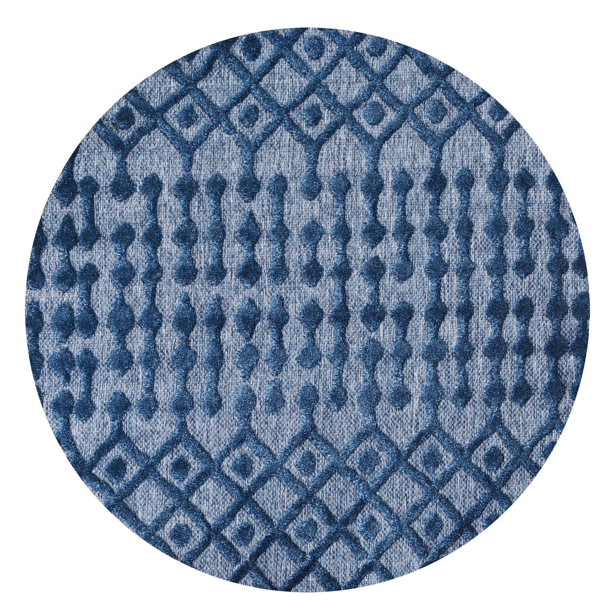 Peralta Moroccan Diamond Round Indoor/Outdoor Area Rug